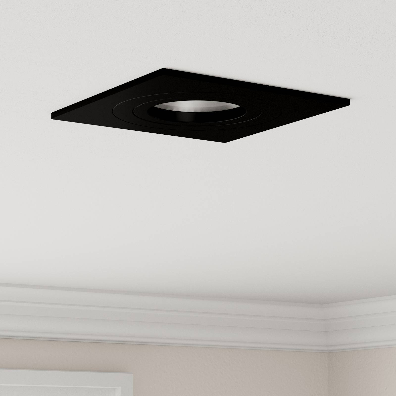 vidaXL Einbau-Spotlights 12 Stück Quadratisch GU10 Schwarz 91x91 mm