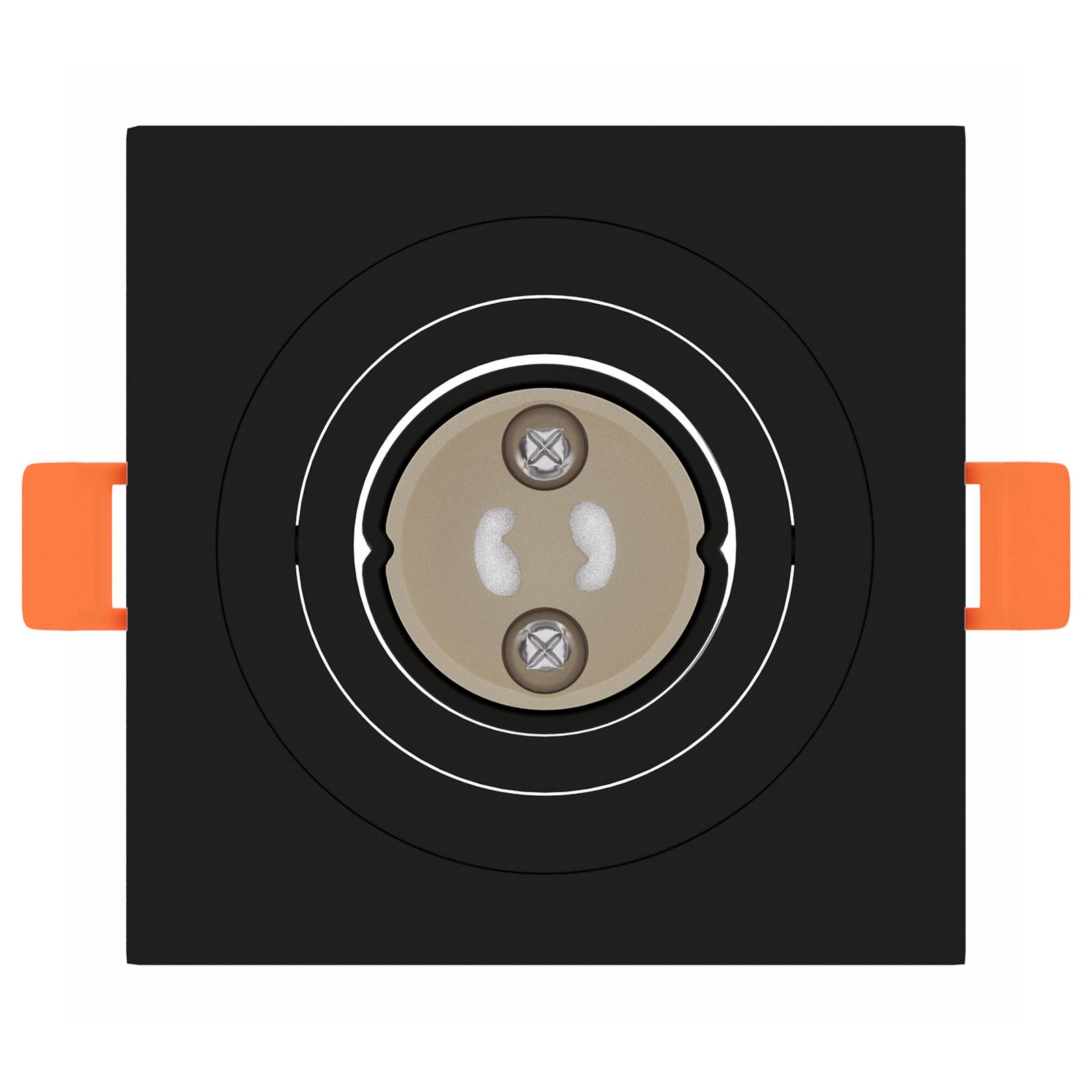 vidaXL Einbau-Spotlights 12 Stück Quadratisch GU10 Schwarz 91x91 mm