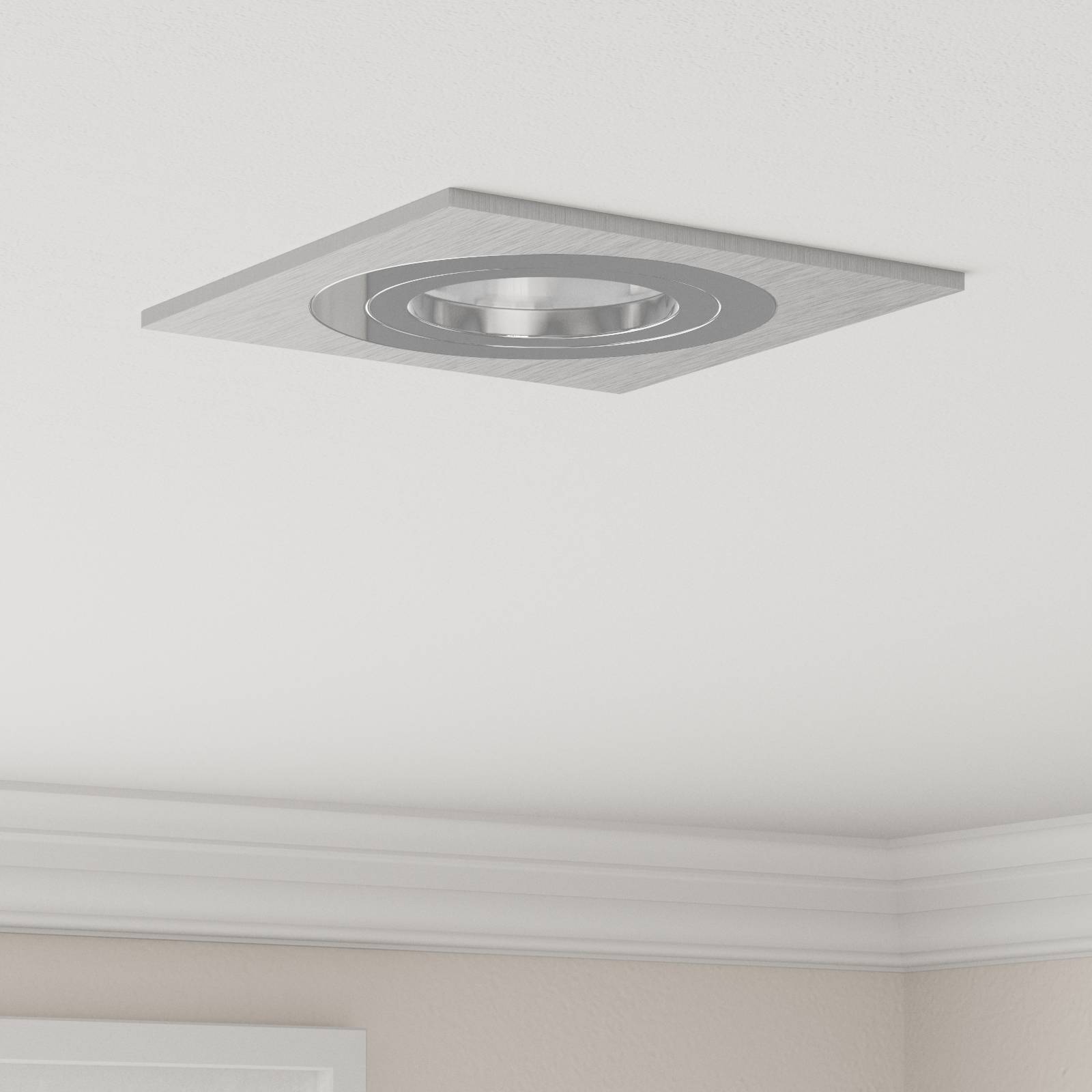 vidaXL Eingebaute Spotlights 24 Stück Quadratisch GU10 Silber 91x91 mm