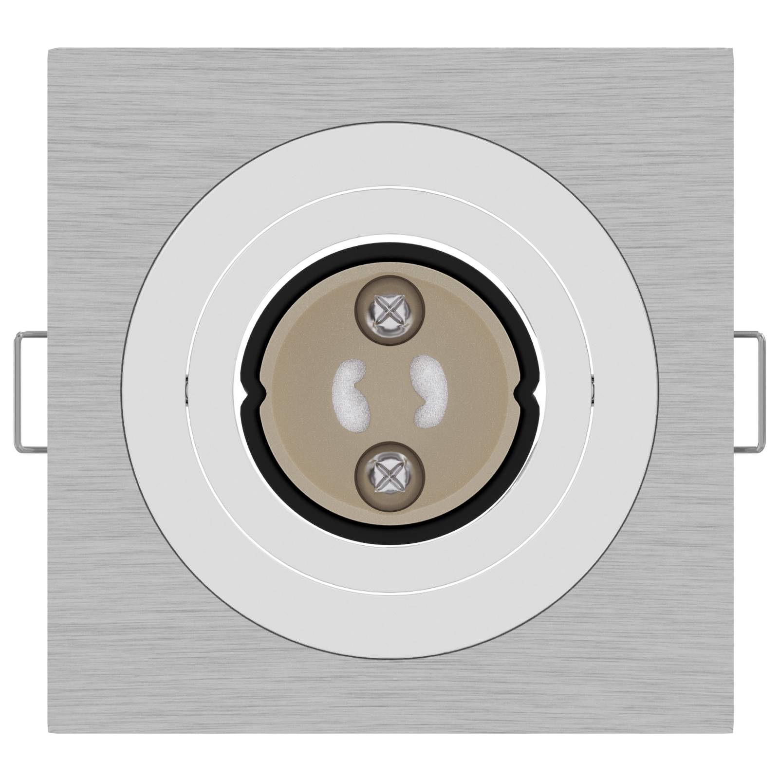 vidaXL Eingebaute Spotlights 24 Stück Quadratisch GU10 Silber 91x91 mm