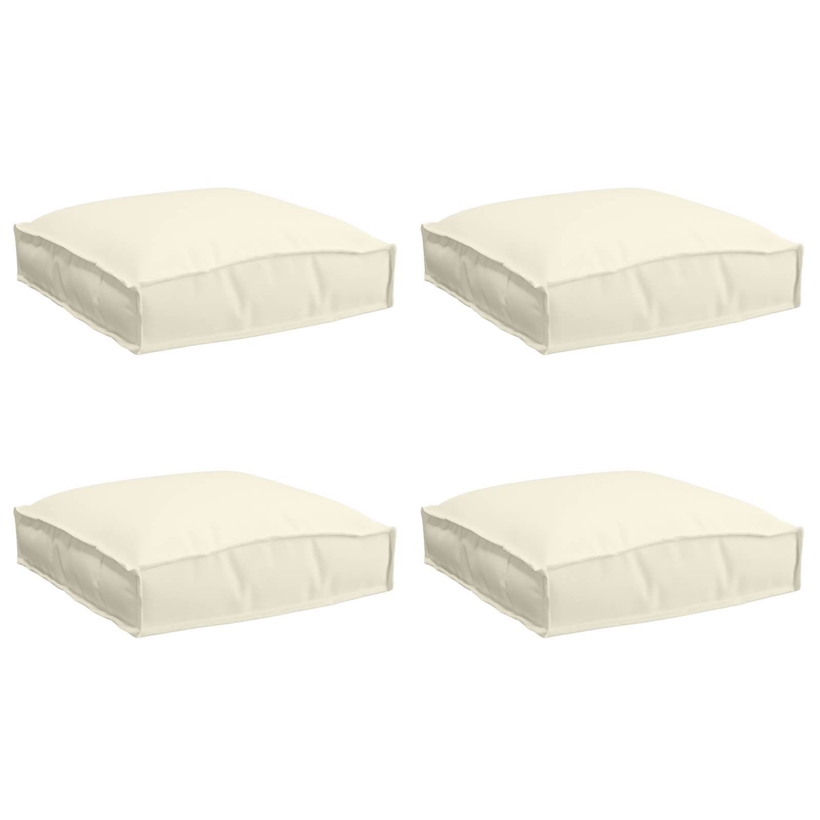vidaXL Paletten-Sitzkissen 4 Stk. Creme 40x40x8 cm Oxford-Gewebe