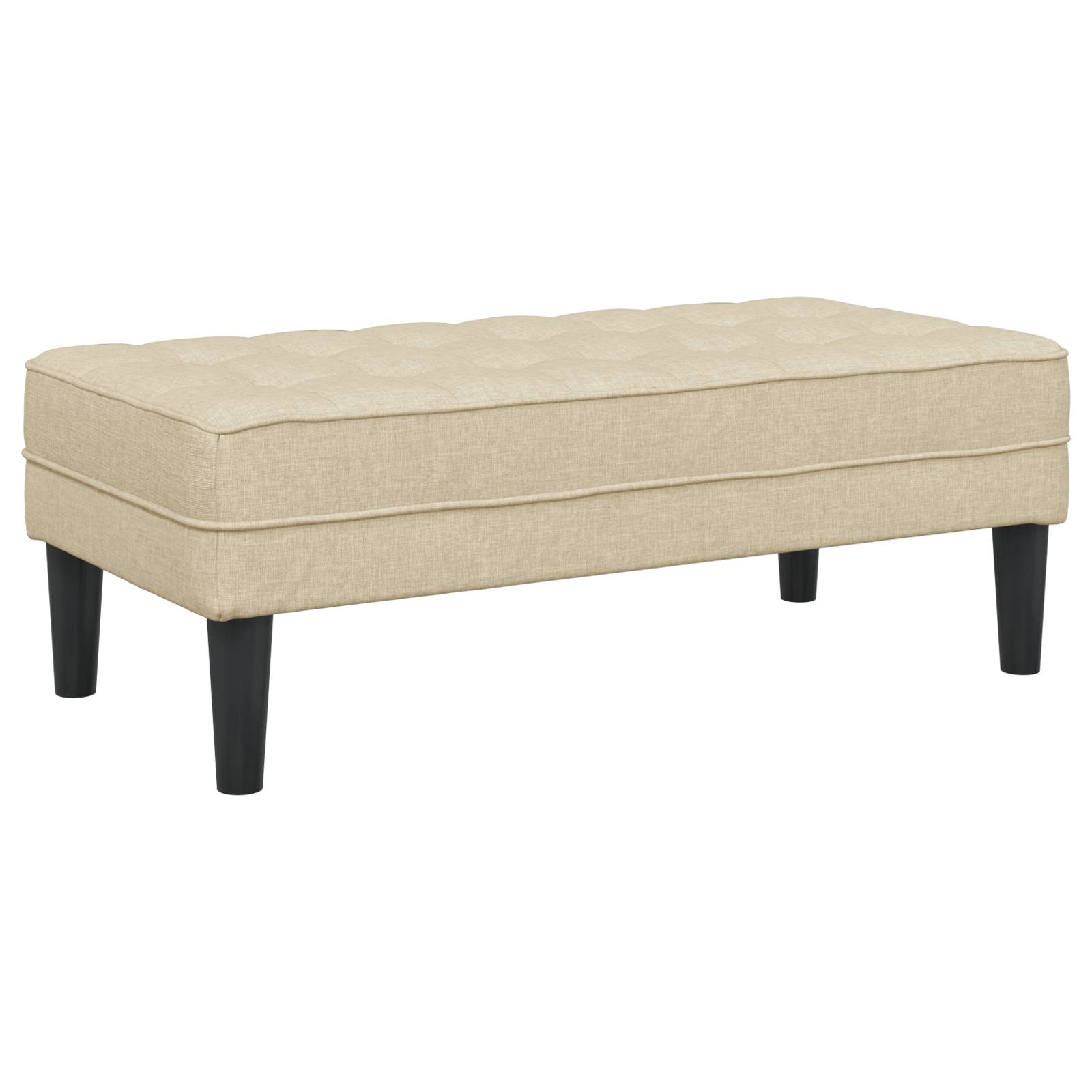 vidaXL Bank Creme 113x57x39 cm Stoff