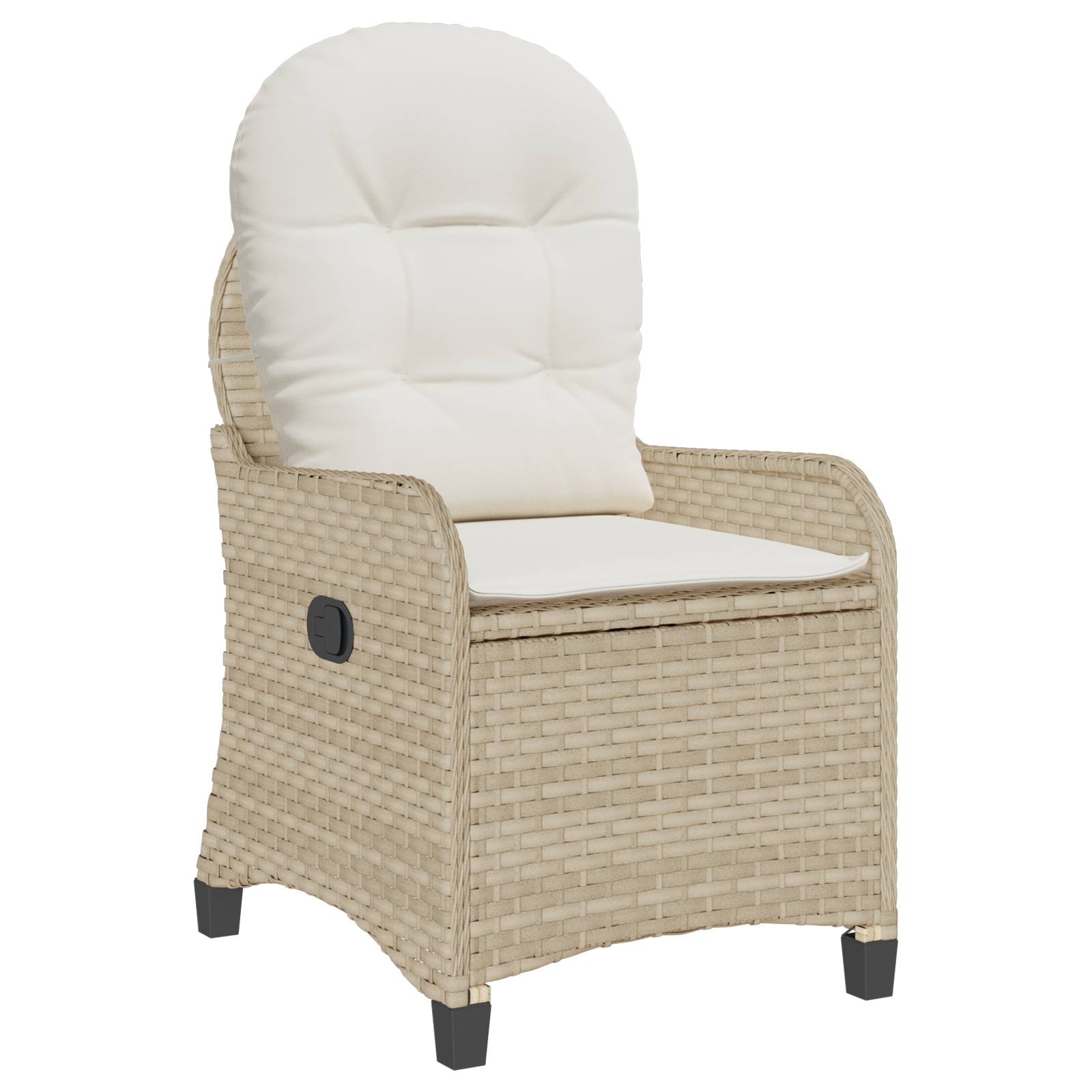 vidaXL Relaxsessel mit Kissen Beige Poly Rattan