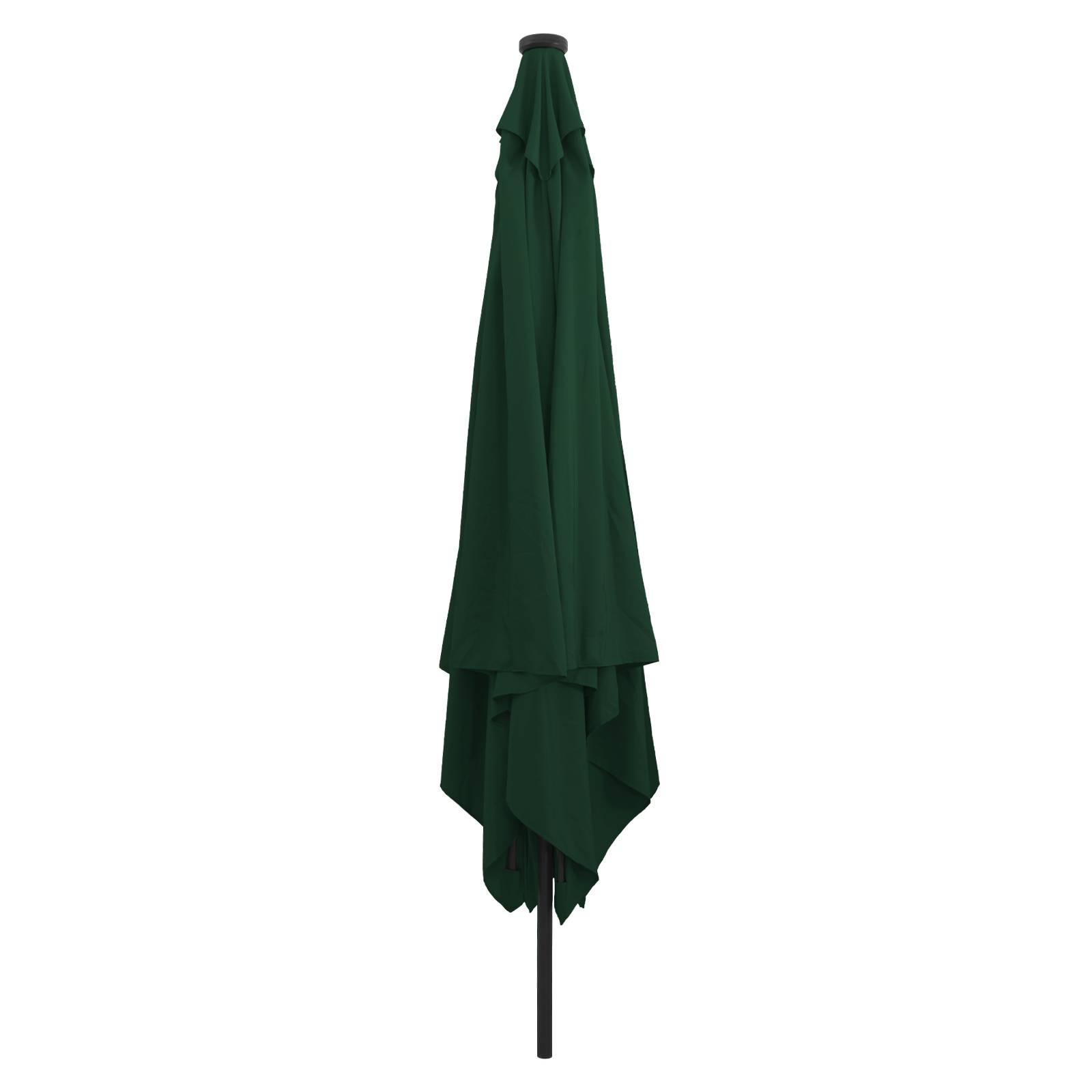 vidaXL Quadrat Gartenparasole mit LED-Lichtern 295x245 cm Grün
