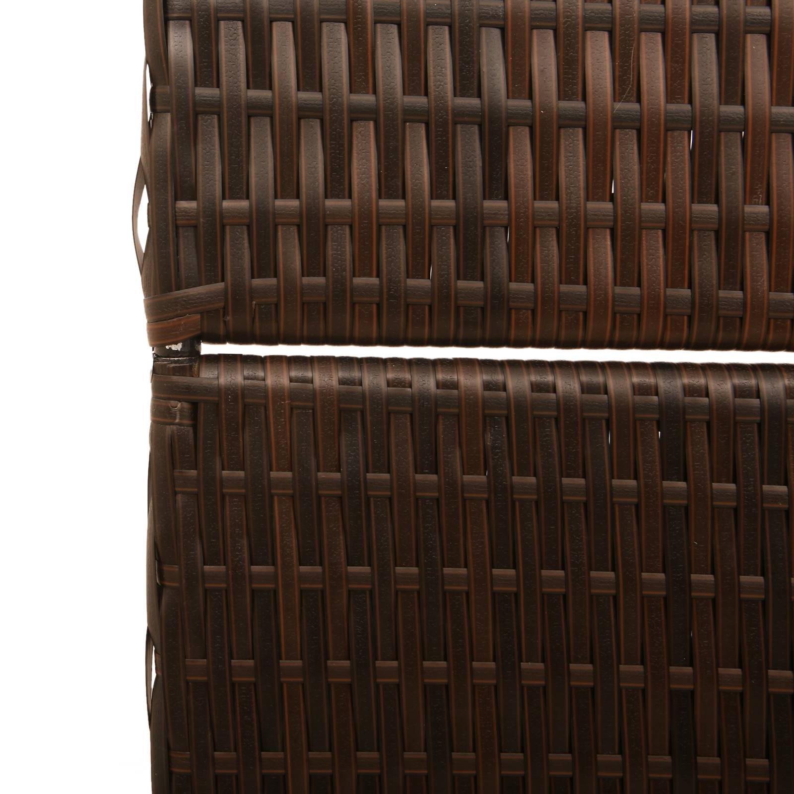 vidaXL Raumteiler 3-teilig Faltbar Braun 146x180 cm Poly Rattan