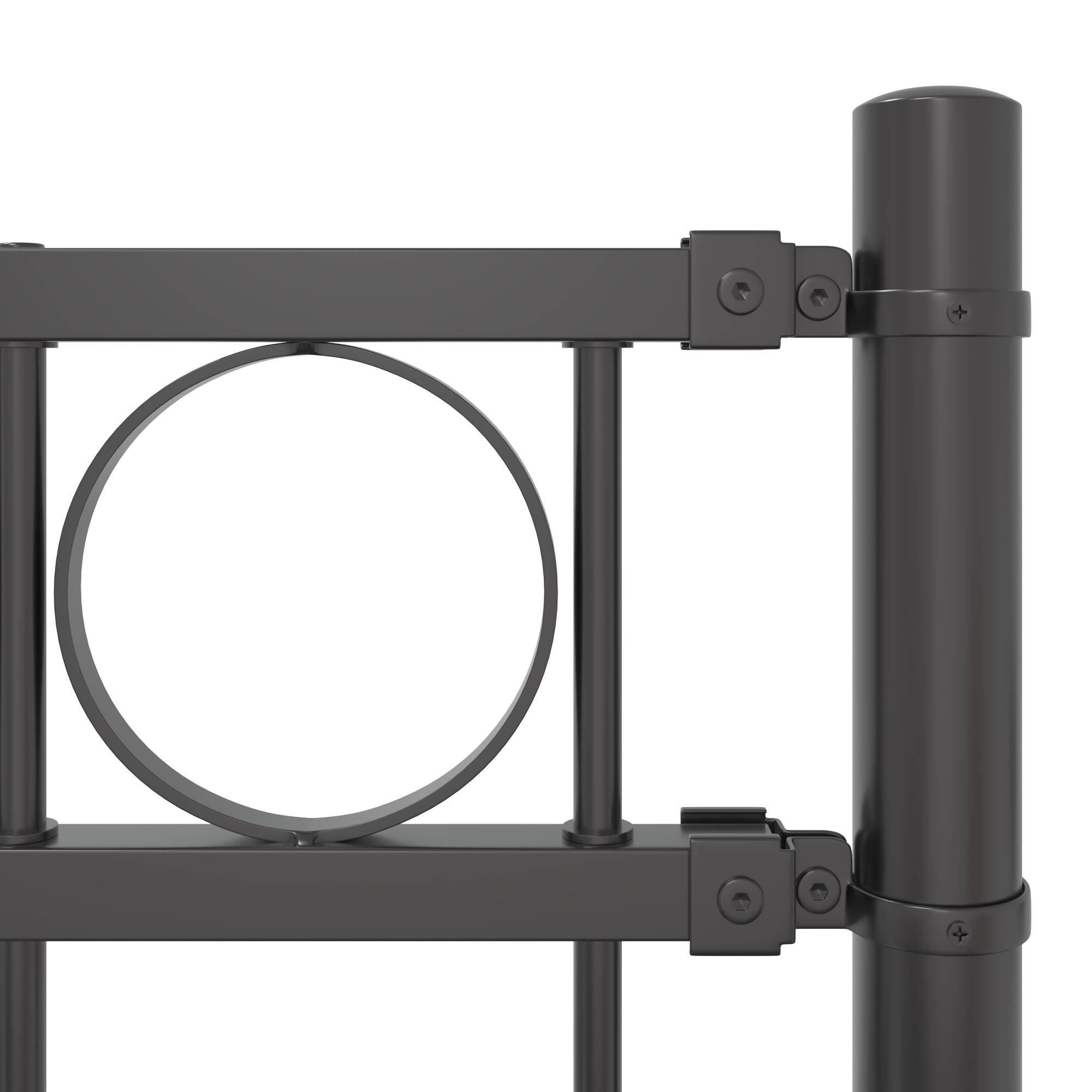 vidaXL Gartenzaun Grau 1,7x1 m Stahl