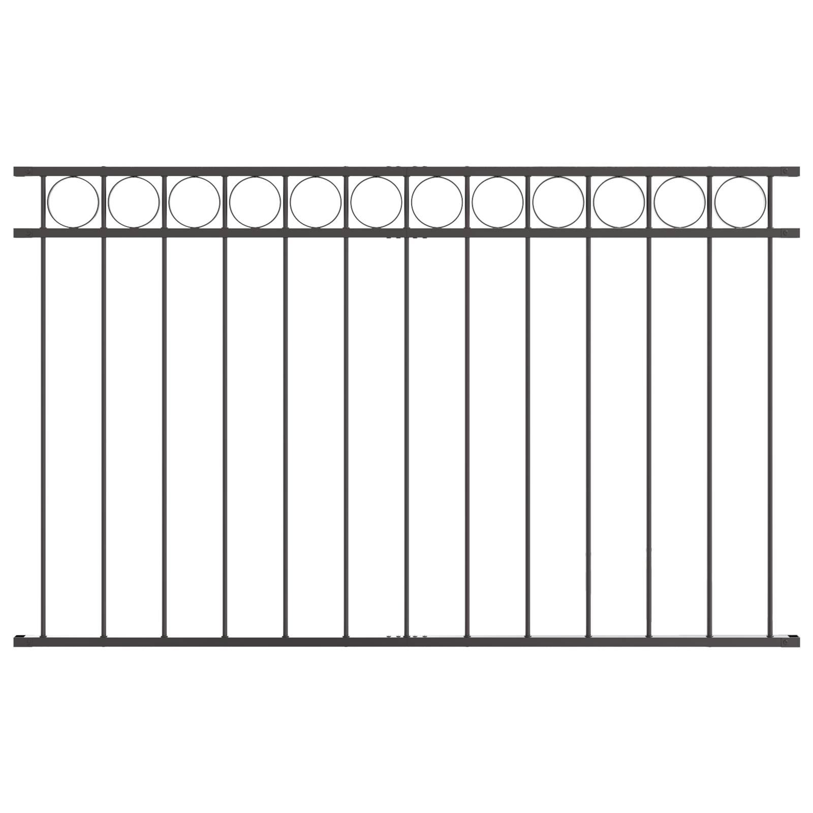 vidaXL Graues Stahlzaunpaneel 1.7x0.8 m