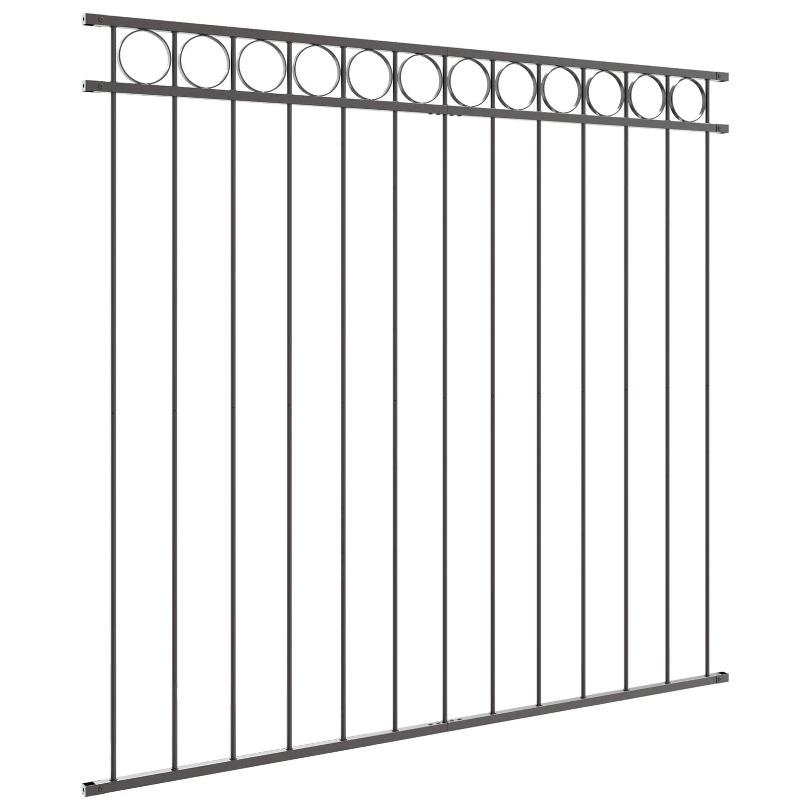 vidaXL Zaunfeld Grau 1,7x1,5 m Stahl