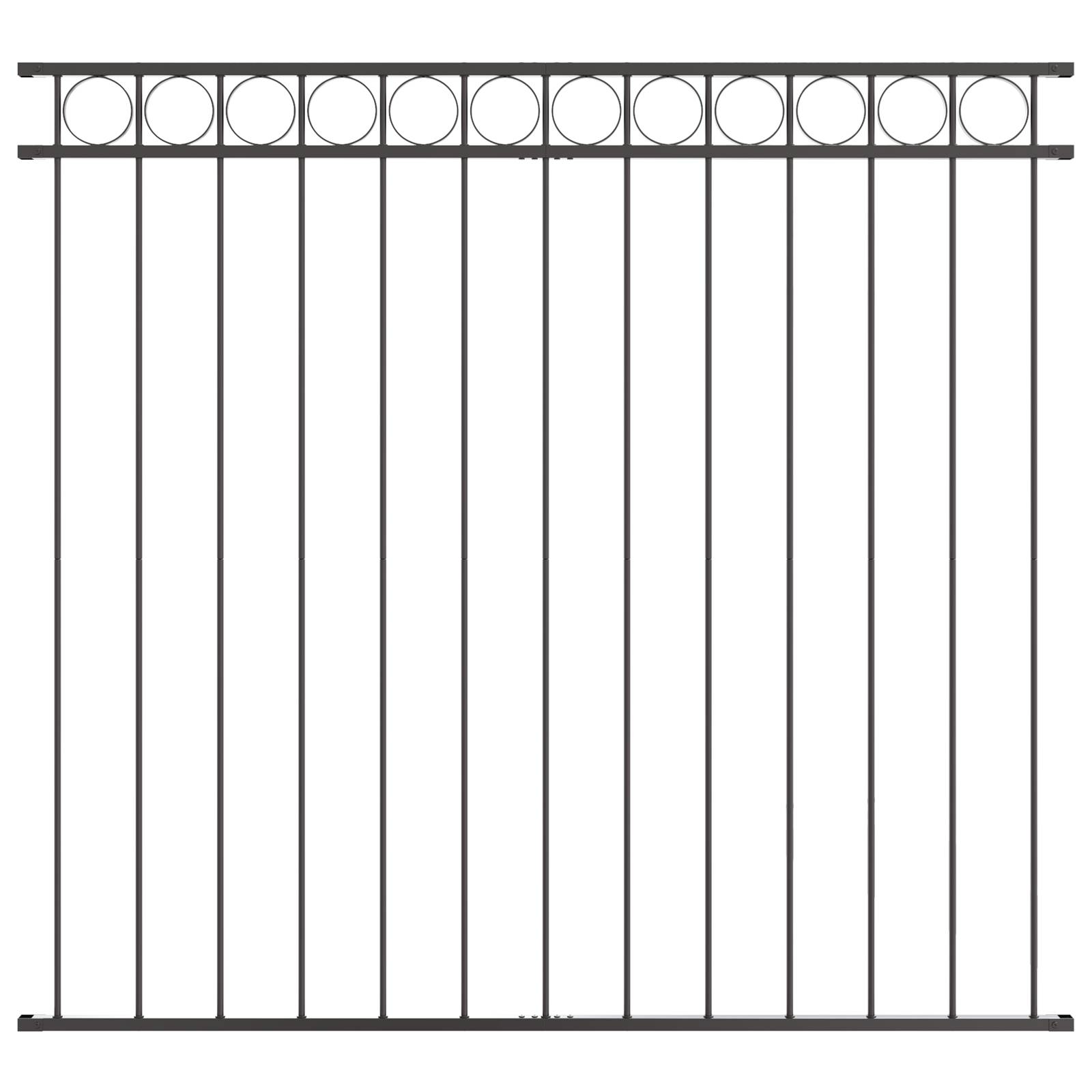 vidaXL Zaunfeld Grau 1,7x1,5 m Stahl