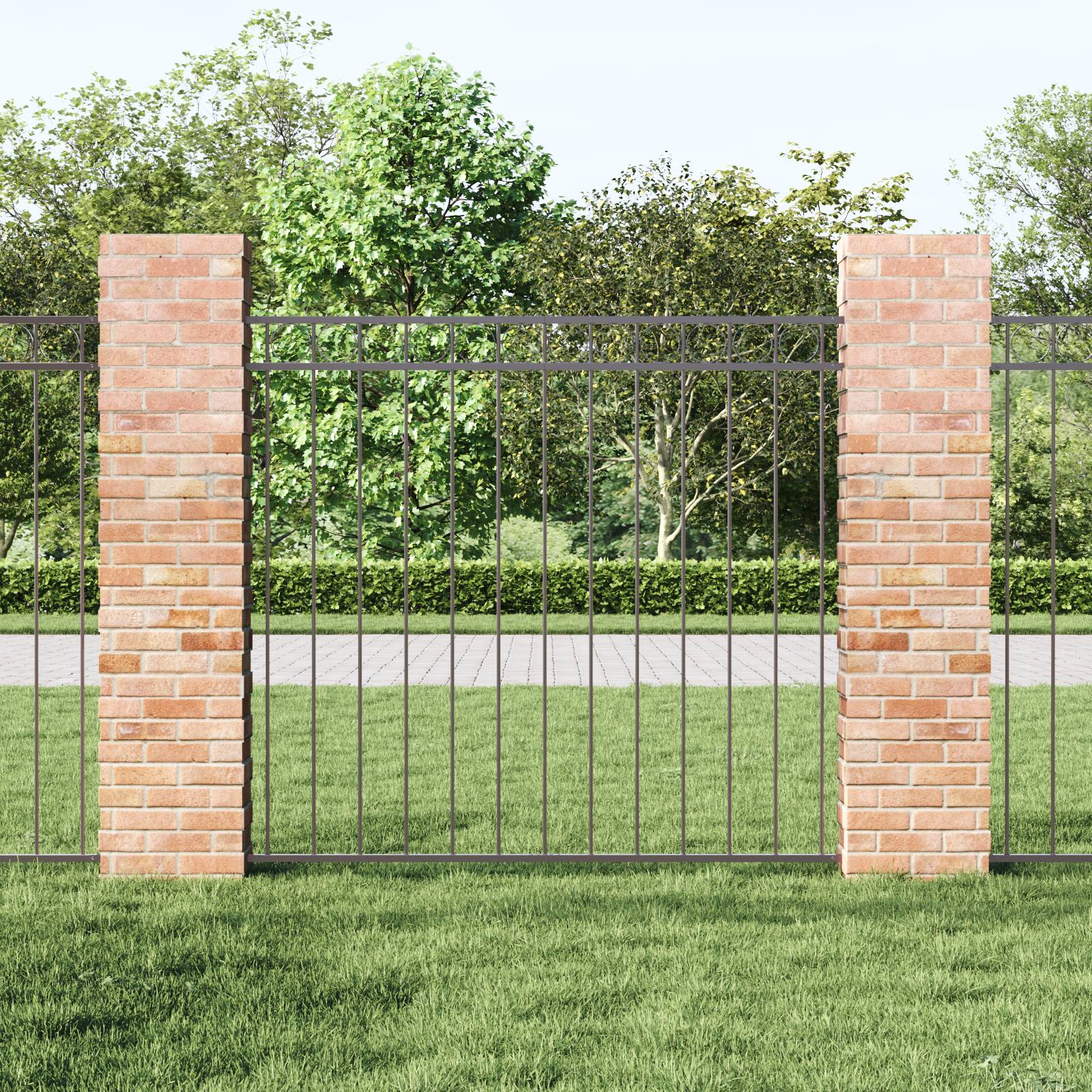 vidaXL Zaunfeld Grau 1,7x1,5 m Stahl