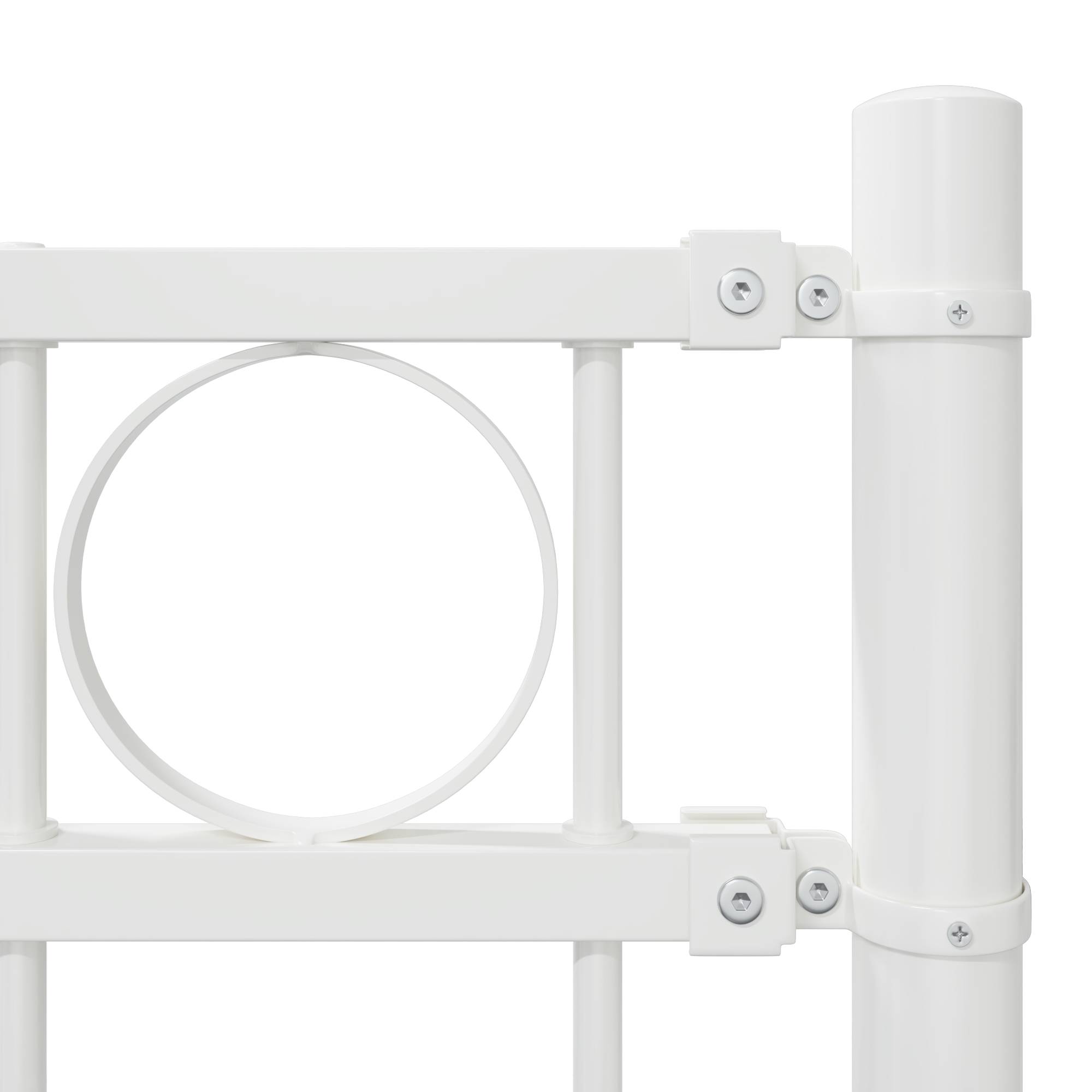 vidaXL Gartenzaun Weiß 1,7x1,5 m Stahl