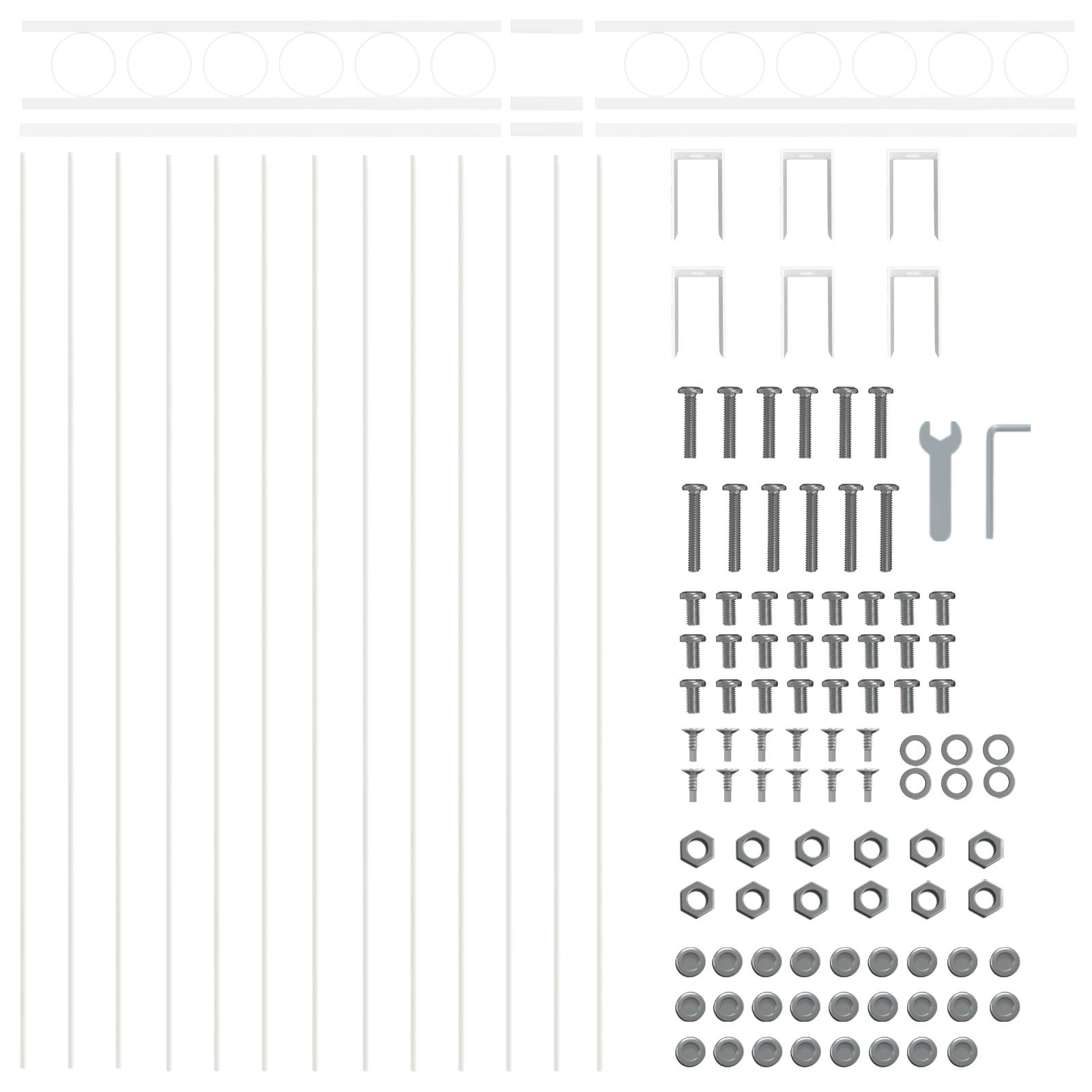 vidaXL Zaunfeld Weiß 1,7x1,2 m Stahl