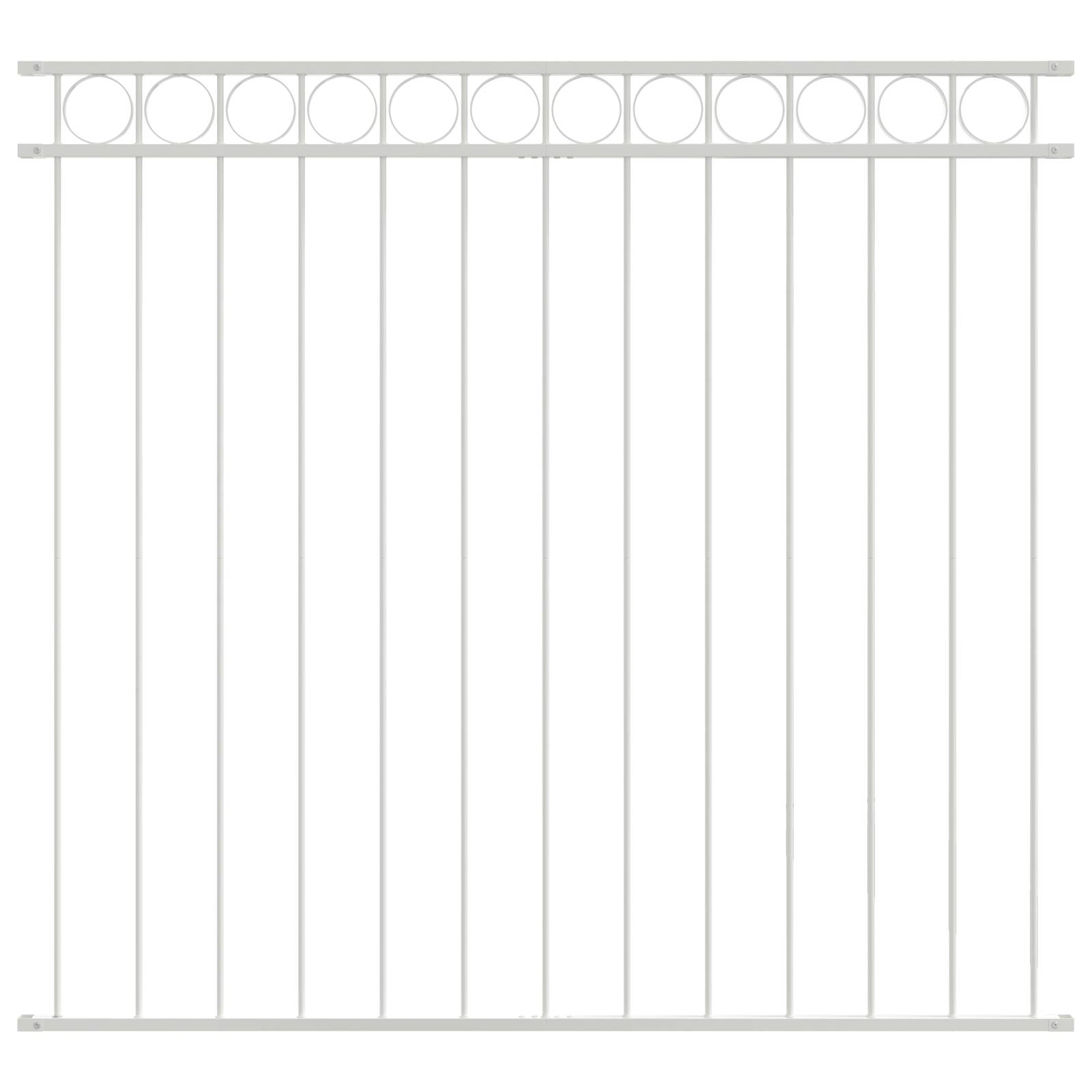 vidaXL Zaunfeld Weiß 1,7x1,2 m Stahl
