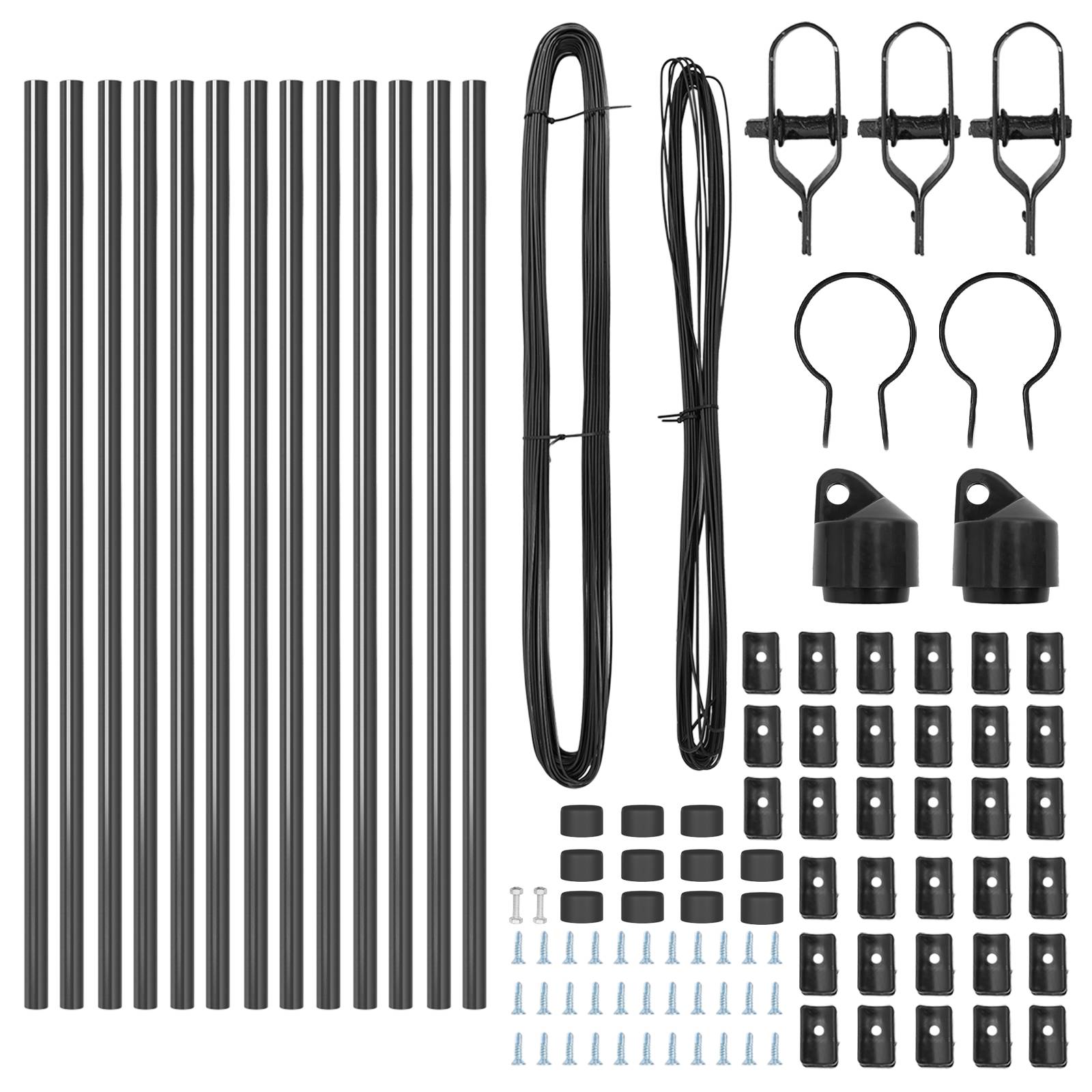 vidaXL Zaunpfosten 13 Stk. Grau Ø32 mm 120 cm Verzinkter Stahl