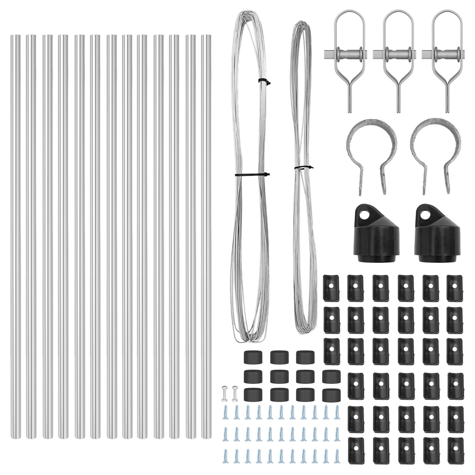 vidaXL Zaunpfosten 13 Stk. Ø32 mm 120 cm Verzinkter Stahl