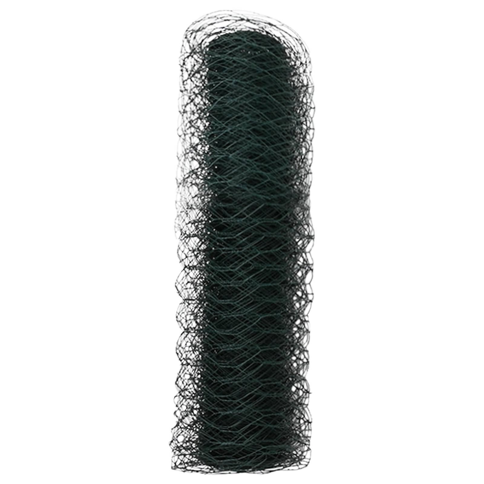 vidaXL Sechseckzaun Grün 0.4x25 m Stahl