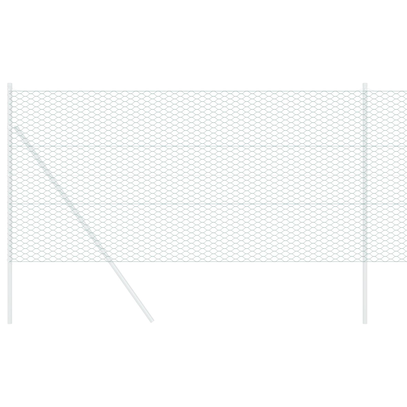 vidaXL Sechseckzaun Grün 1,4x50 m Stahl