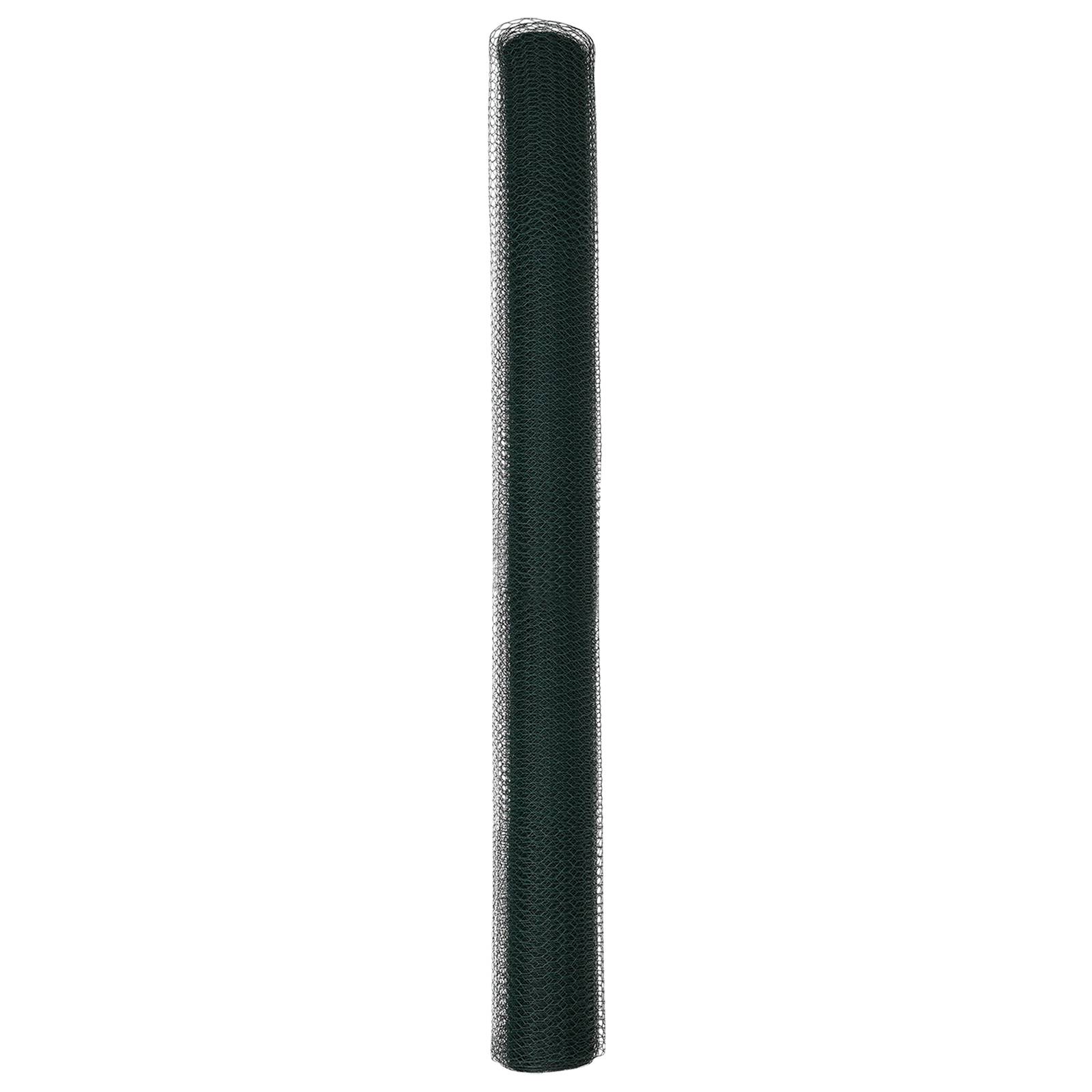 vidaXL Sechsecken-Zaun Grün 1.6x50 m Stahl