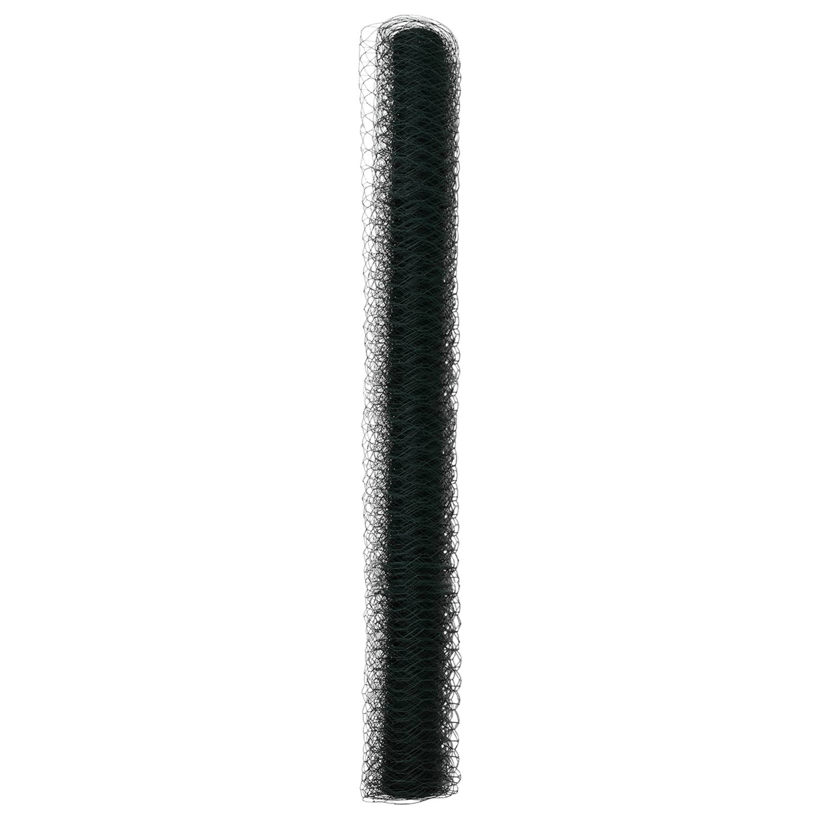 vidaXL Sechseckiger Zaun Grün 1.5x50 m Stahl