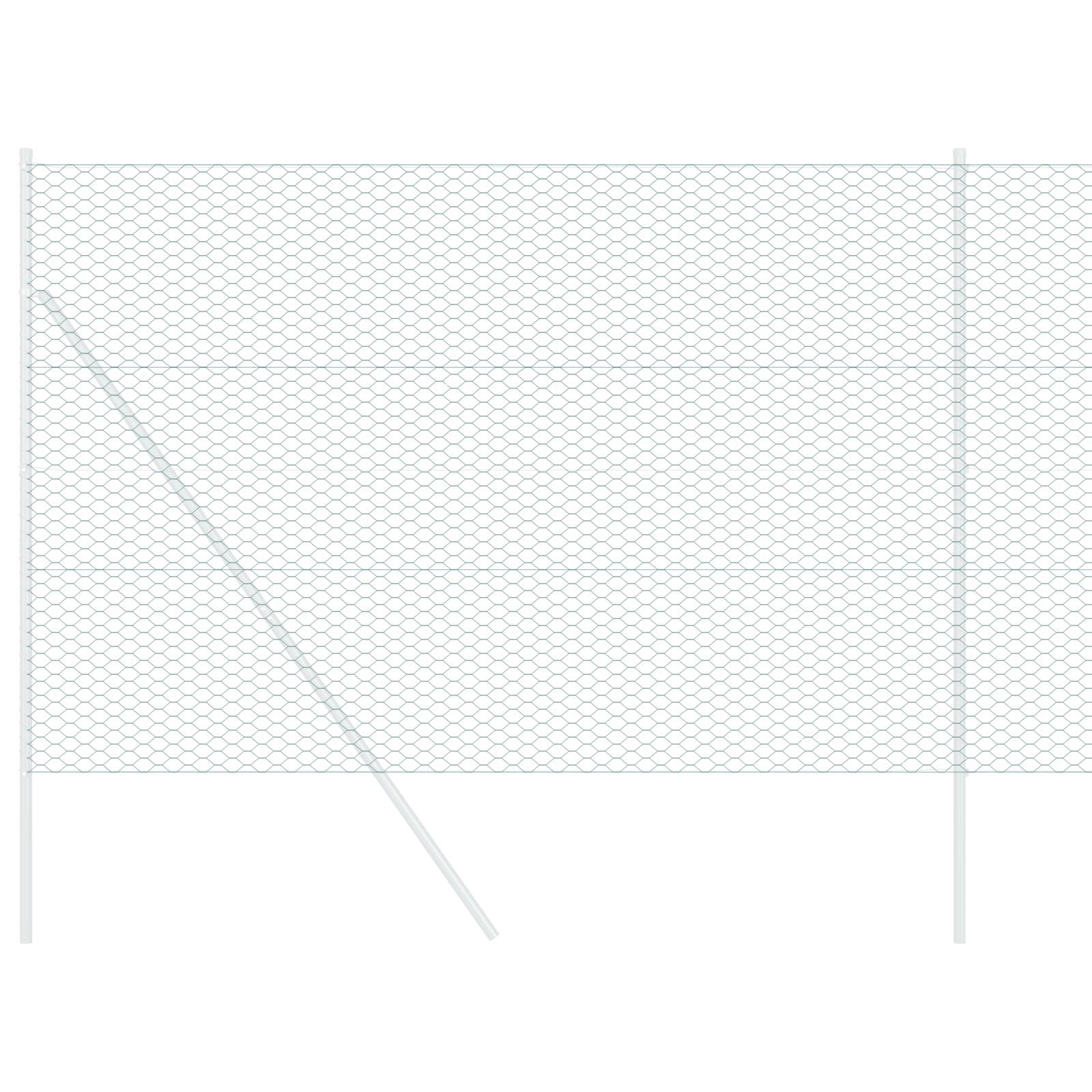 vidaXL Sechseckzaun Grün 1.6x25 m Stahl