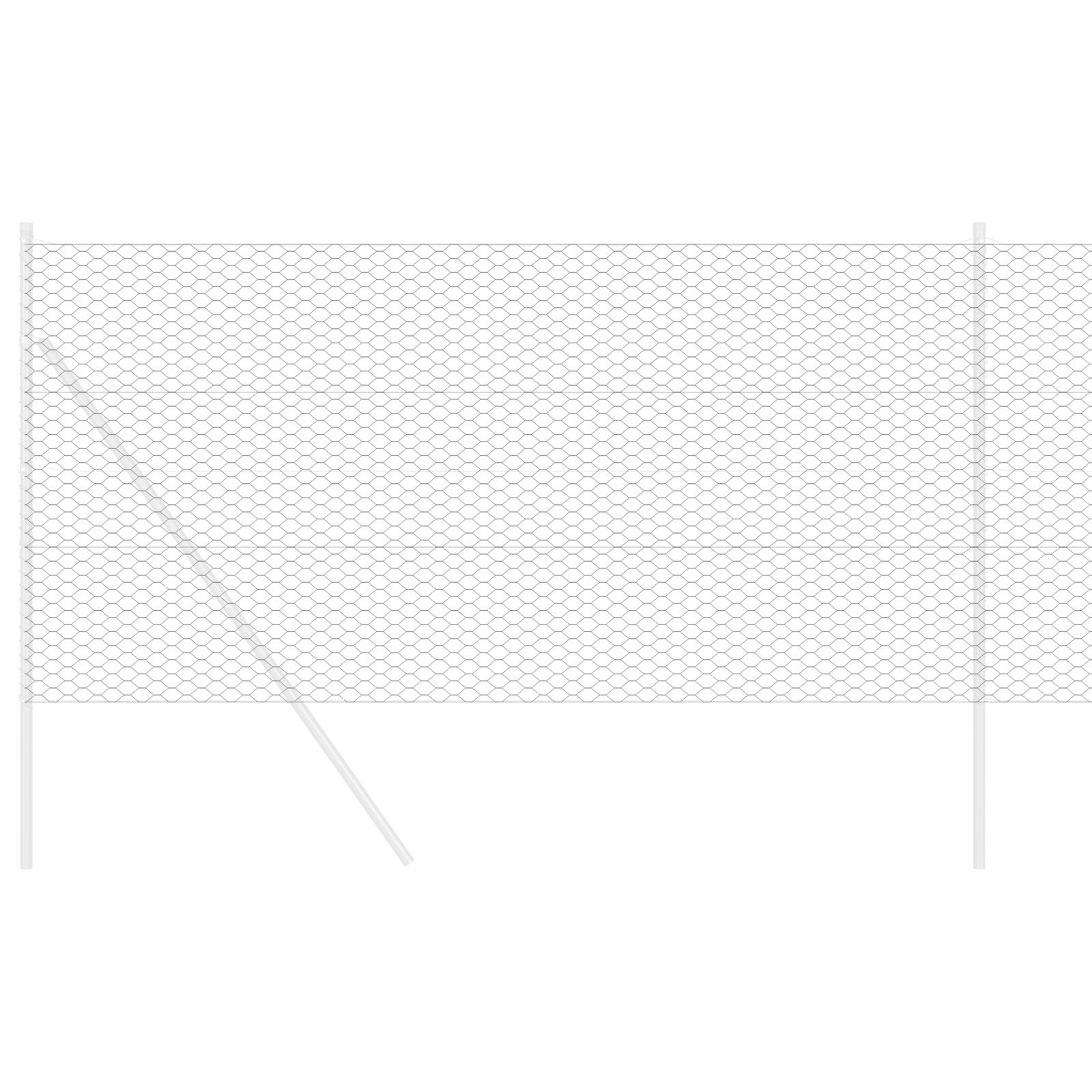 vidaXL Sechseckzaun Grau 0.5x10 m Stahl