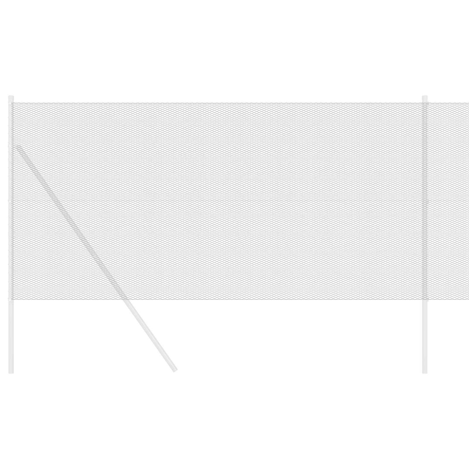 vidaXL Sechseckzaun Grau 1.2x10 m Stahl