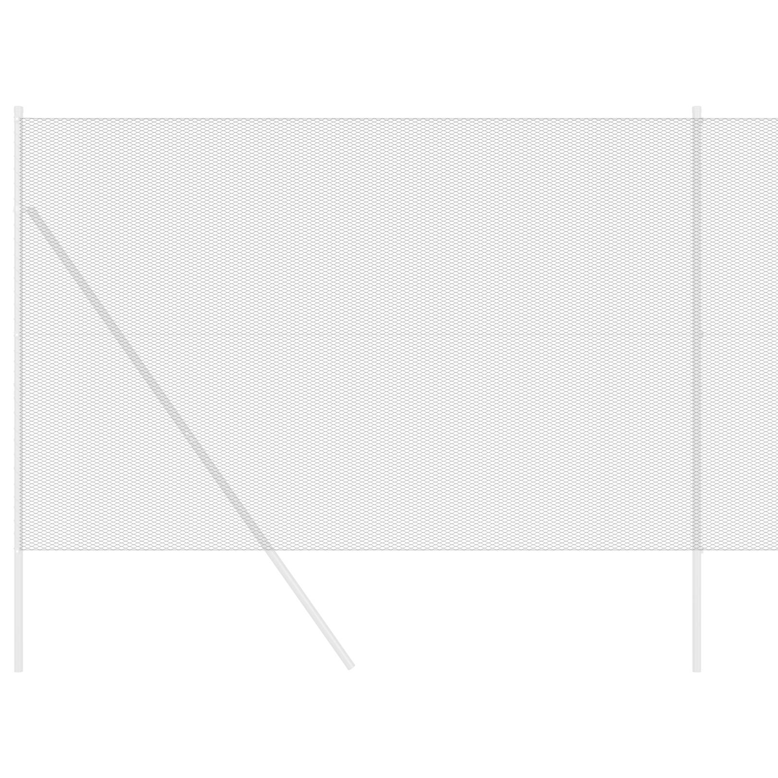 vidaXL Sechseckzaun Grau 1.6x25 m Stahl