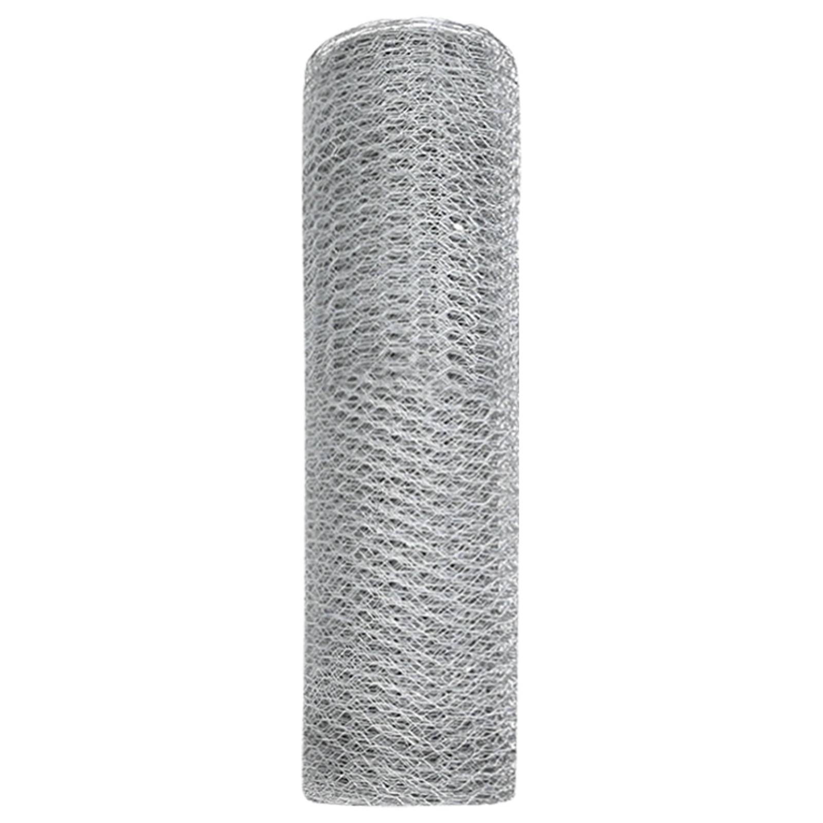 vidaXL Sechseckzaun 0.4x50 m Verzinkter Stahl