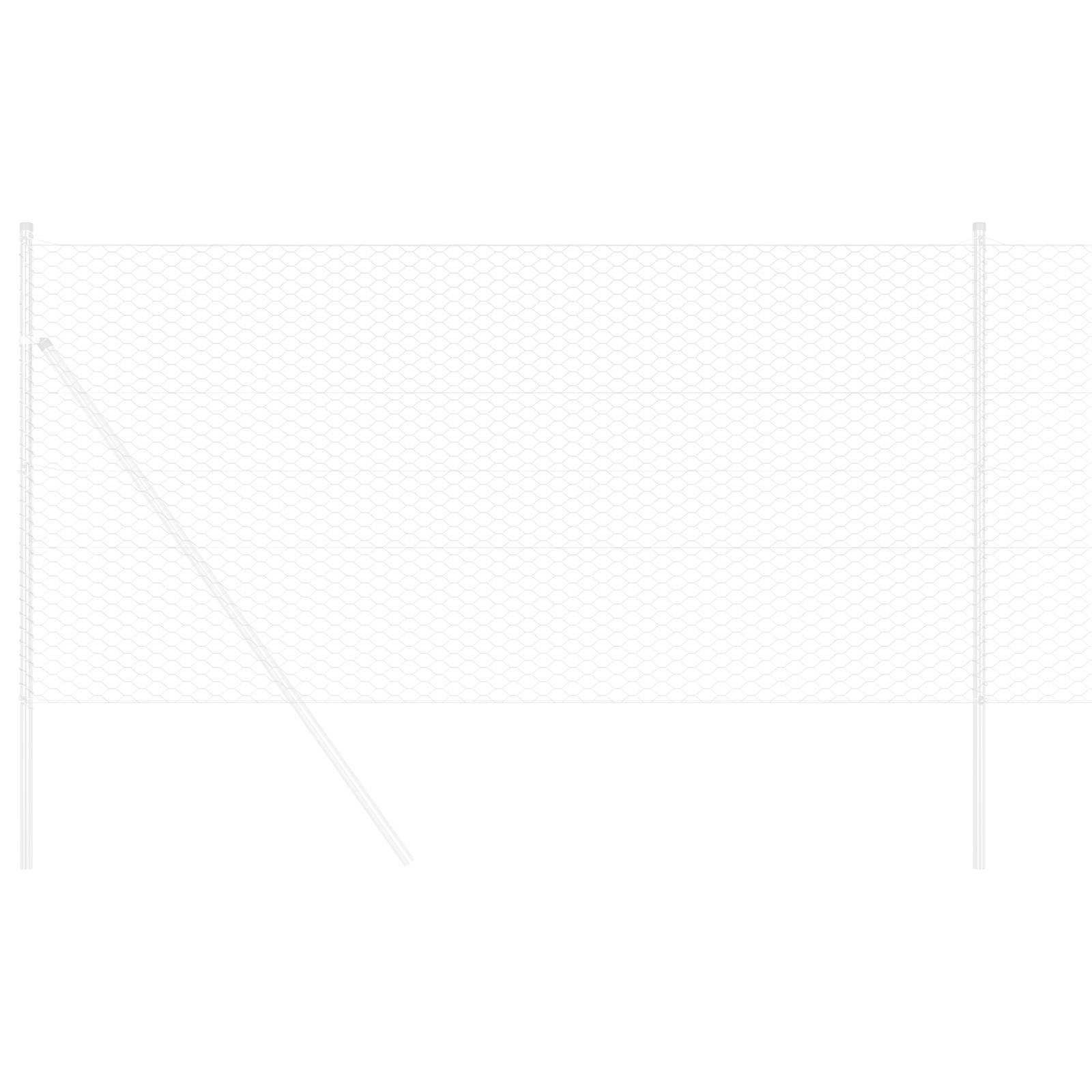 vidaXL Sechseckzaun 0.6x25 m Verzinkter Stahl