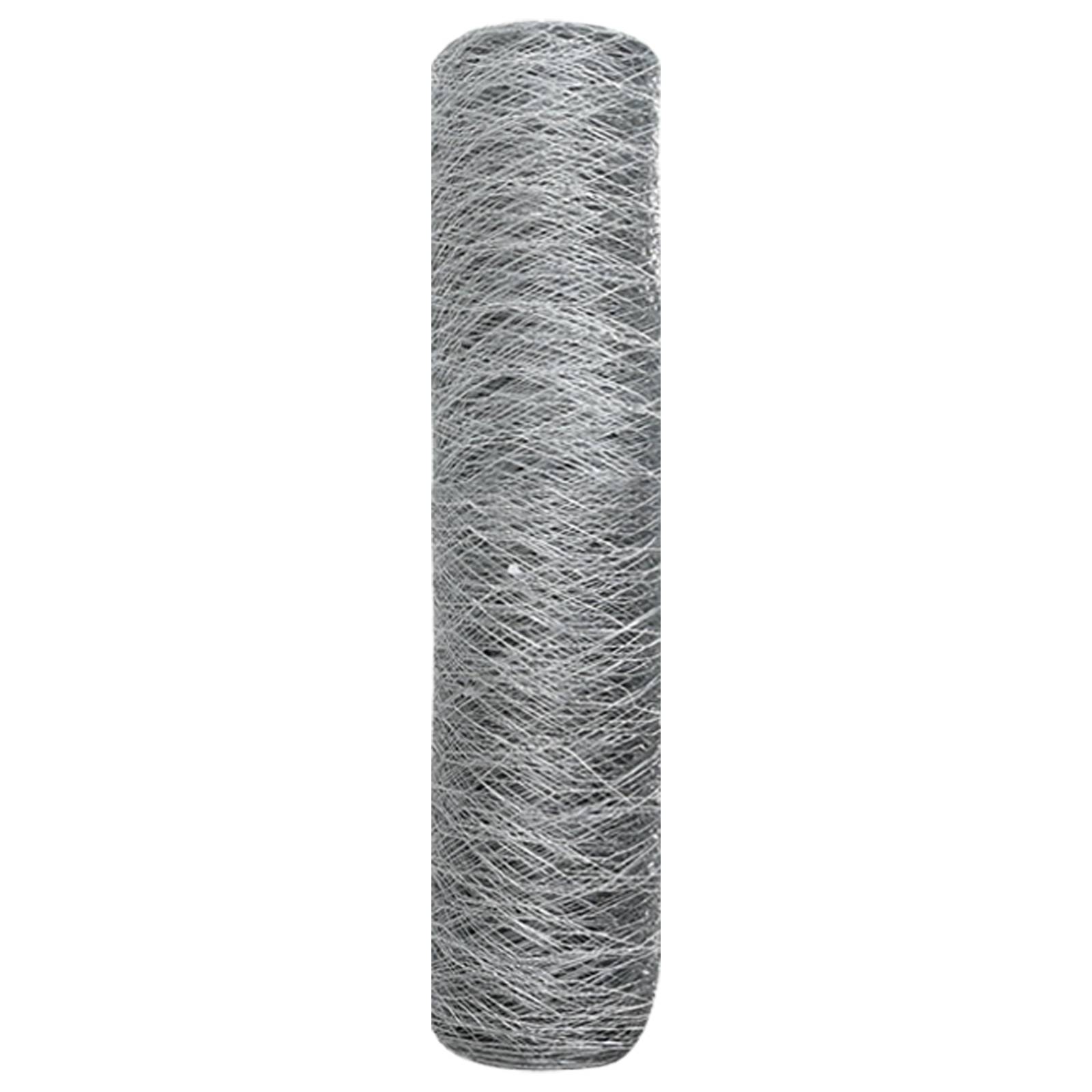 vidaXL Sechseckzaun 0.5x10 m Feuerverzinkter Stahl