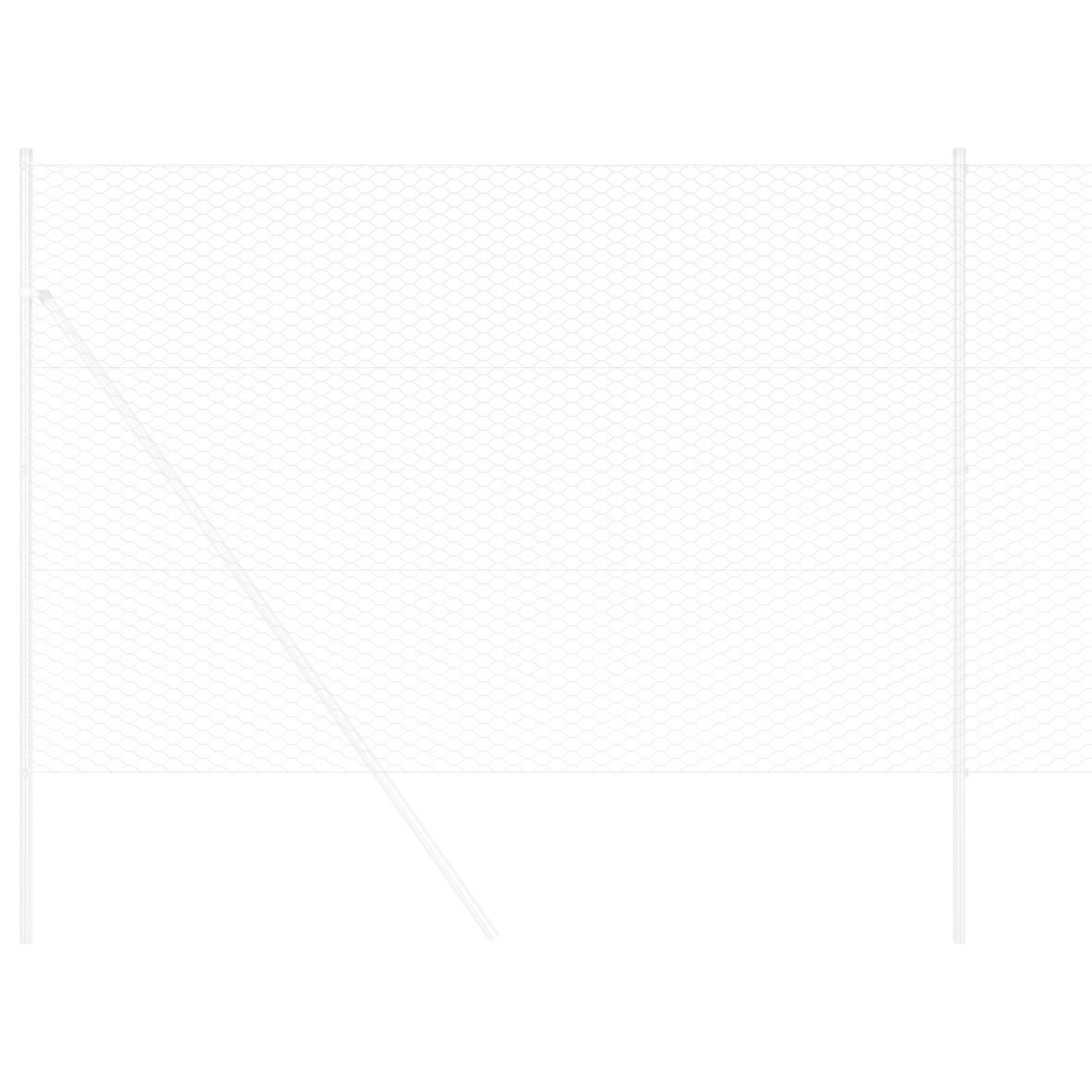 vidaXL Hexagonzaun 1.5x10 m Feuerverzinkter Stahl