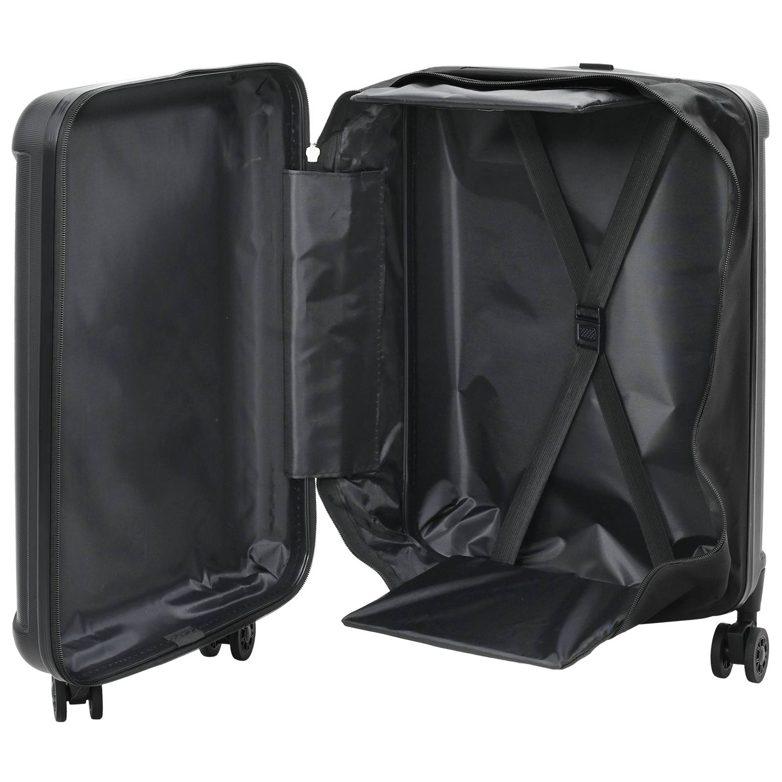 vidaXL Faltkoffer Hard Shell 20'' Schwarz 34x23x55,5 cm ABS