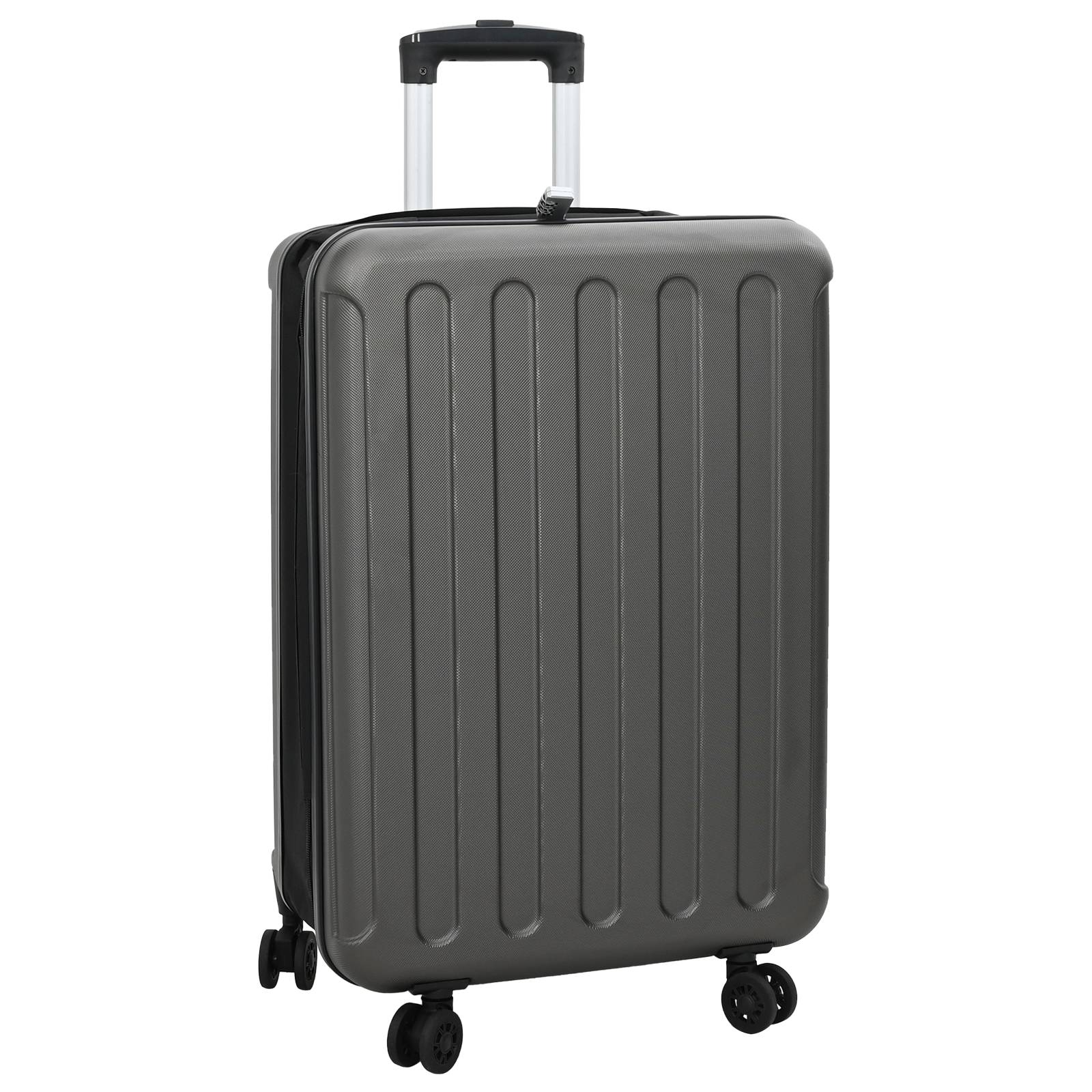 vidaXL Klappbarer Koffer Hartschale 24'' Dunkelgrau 43x27x66 cm ABS