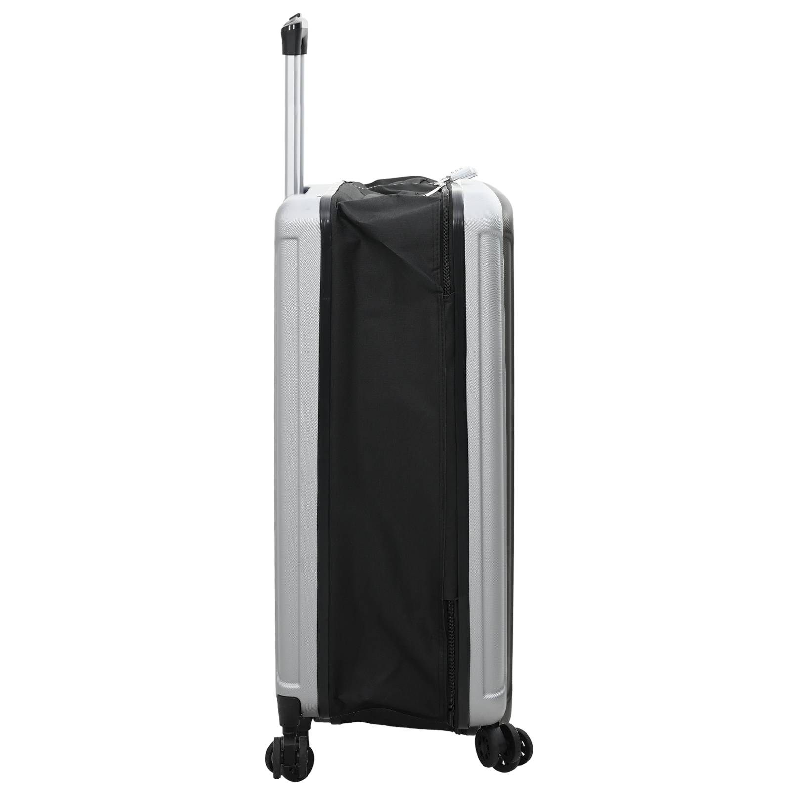 vidaXL Faltbarer Koffer Hartschale 28'' Silber 50x30x76 cm ABS