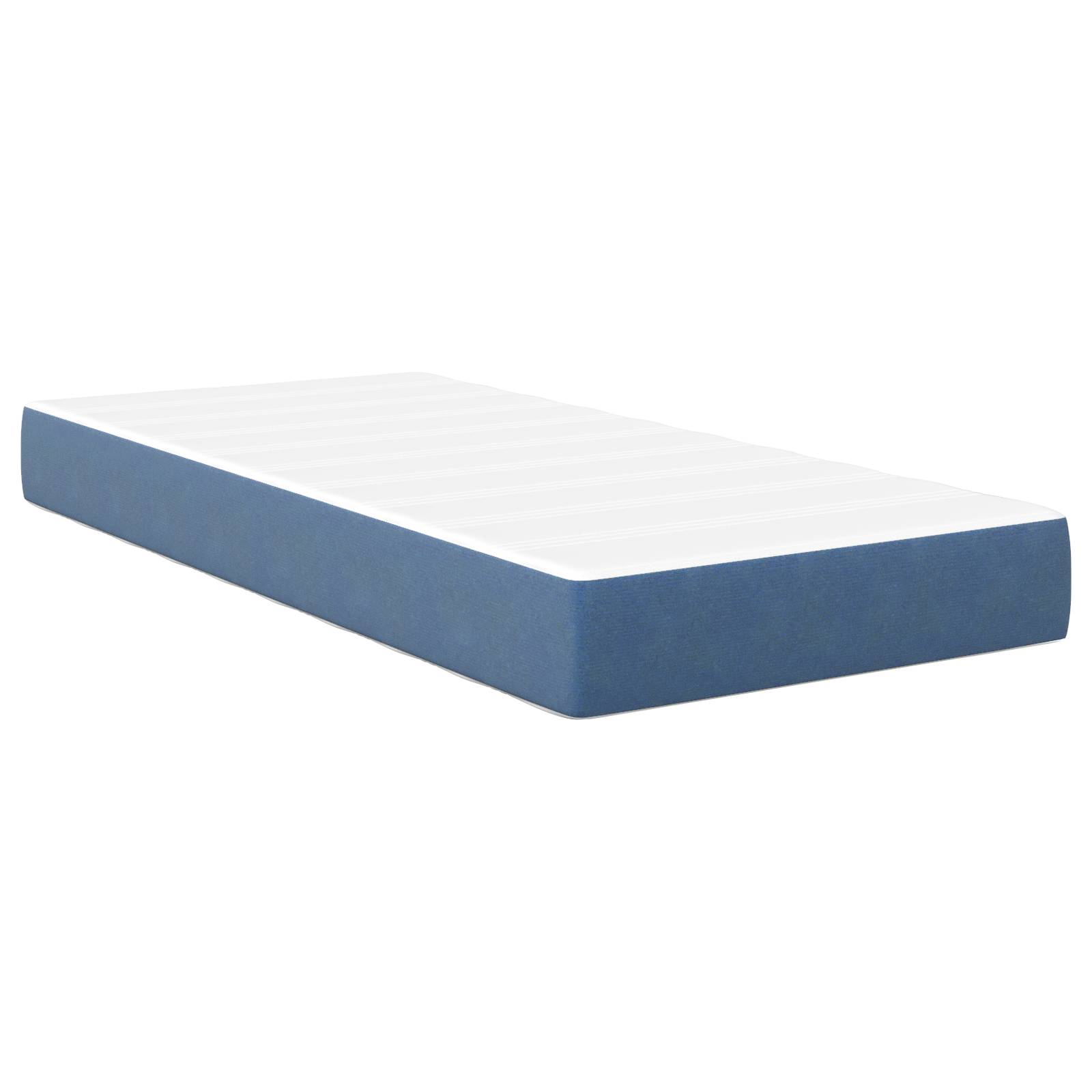 vidaXL Taschenfederkernmatratze Blau Mittelhart 80x200x20 cm Stoff