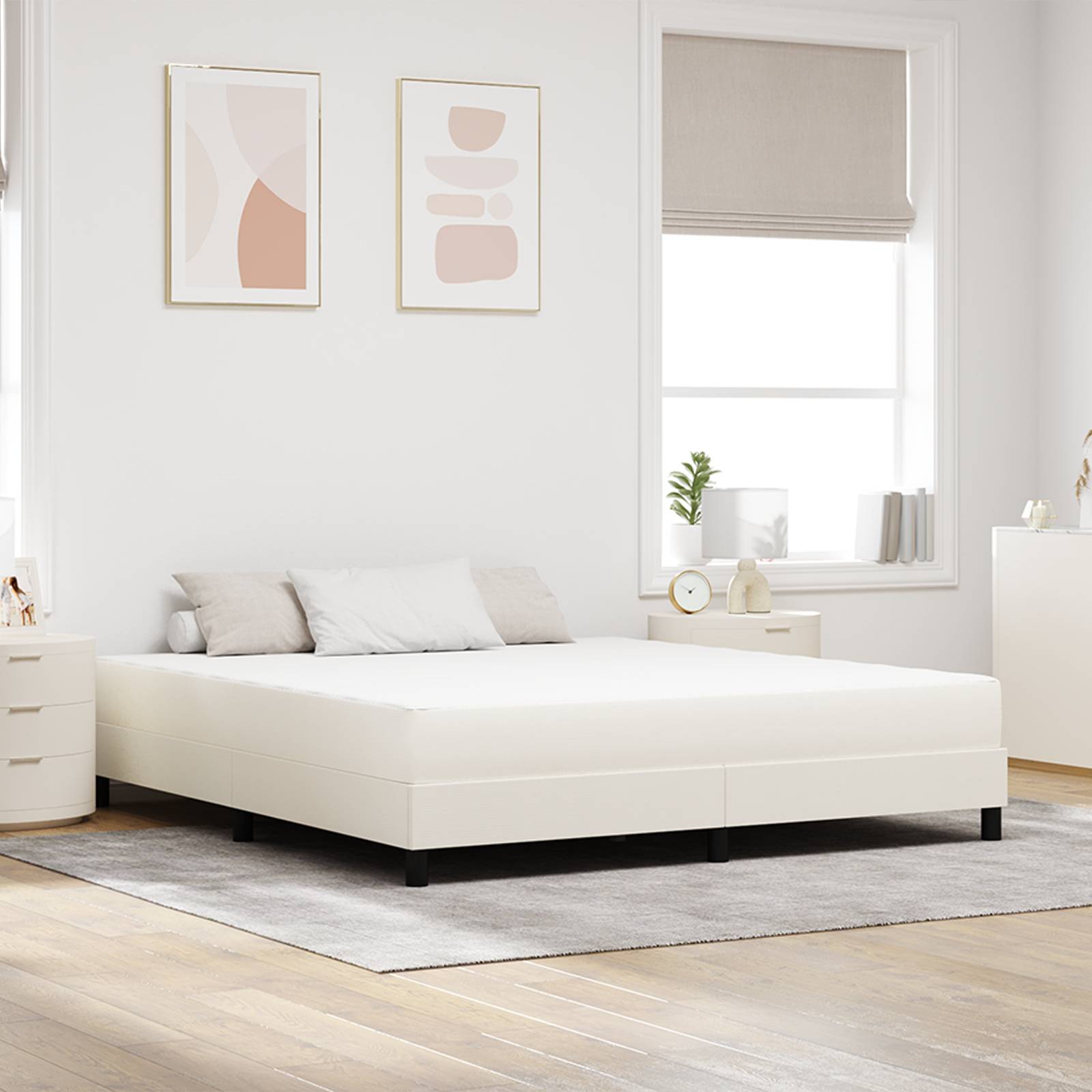 vidaXL Taschenfederkernmatratze Creme 180x200x20 cm Mittelharte Stoff