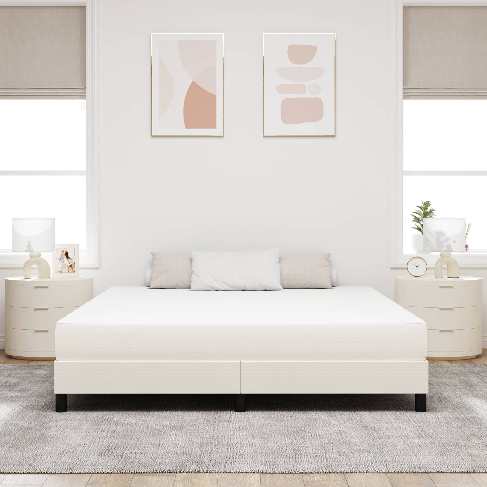 vidaXL Taschenfederkernmatratze Creme 180x200x20 cm Mittelharte Stoff