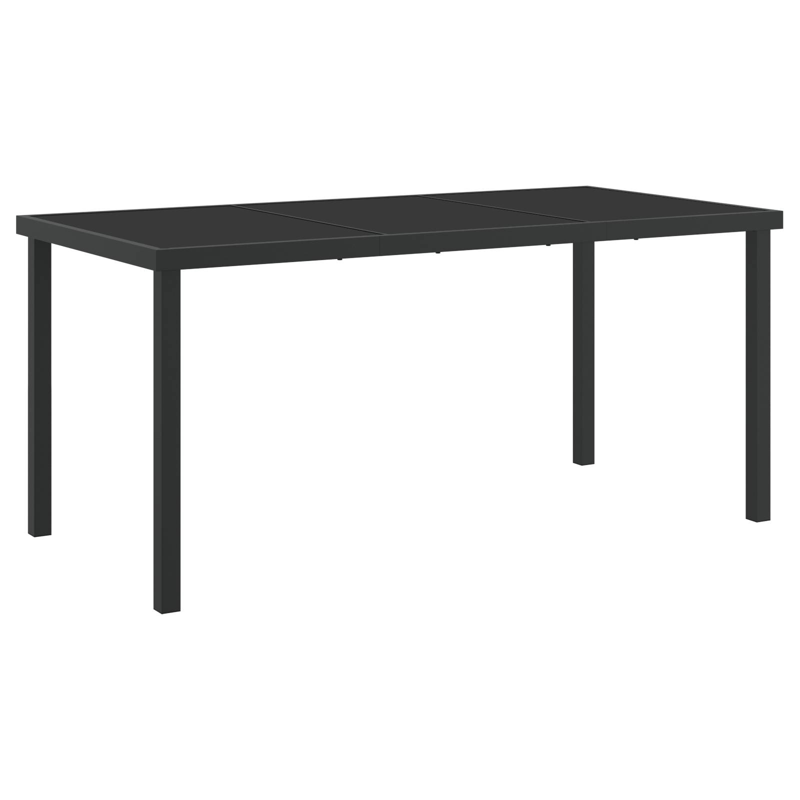 vidaXL 5-teiliges Garten-Essgruppen-Set mit Kissen Schwarz Poly-Rattan