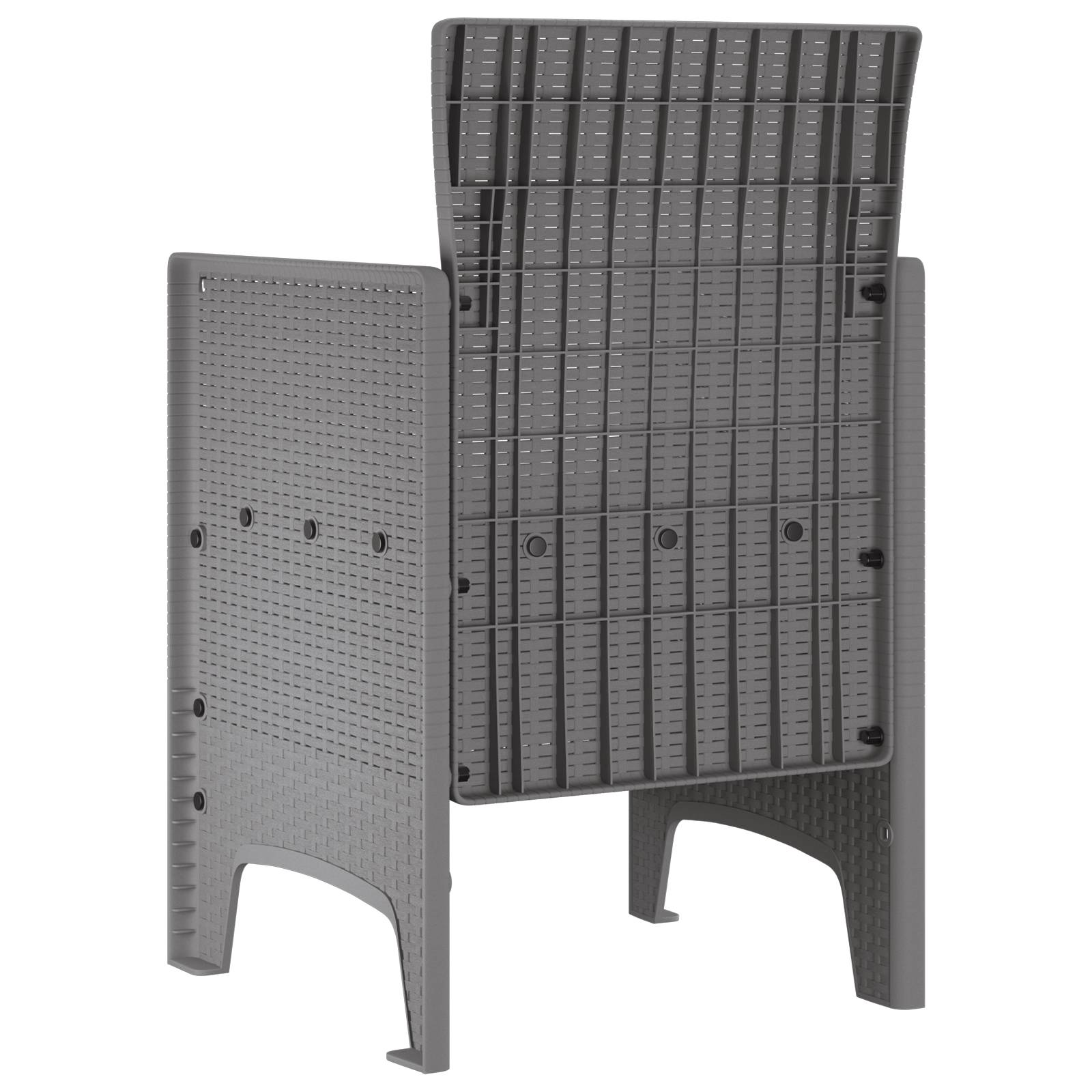 vidaXL Gartenstühle mit Kissen 4 Stk. Hellgrau Poly Rattan