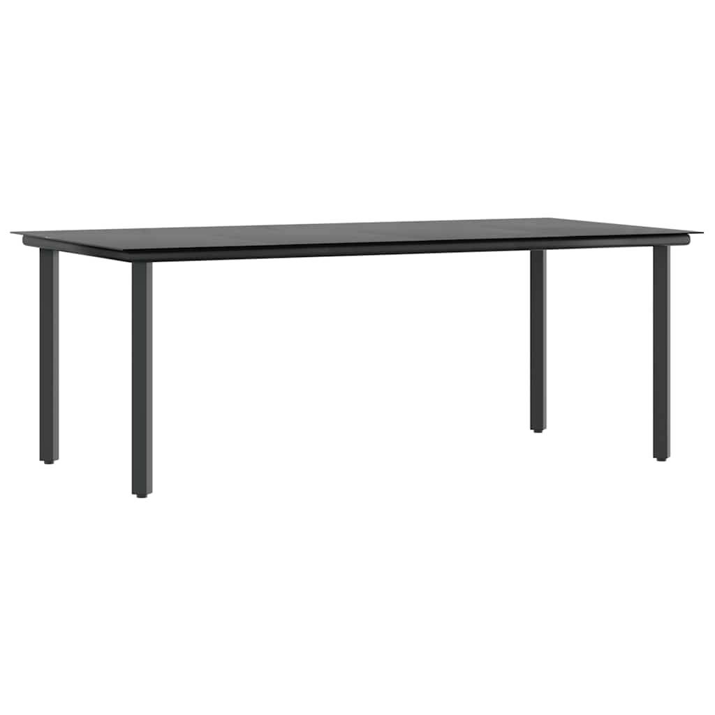 vidaXL 9-tlg. Garten-Essgruppe mit Kissen Grau Poly Rattan Glas