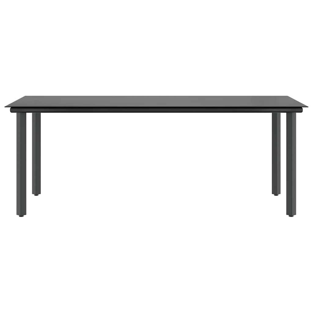 vidaXL 7-tlg. Garten-Essgruppe mit Kissen Braun Poly Rattan Glas