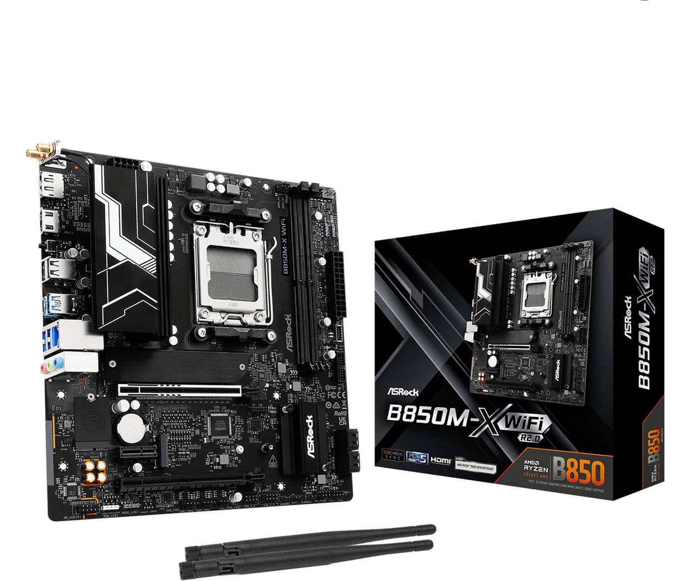 ASROCK - B850M-X WiFi R2.0 AM5 retail - Mainboard - AMD Sockel AM5 (Ryzen Zen4)