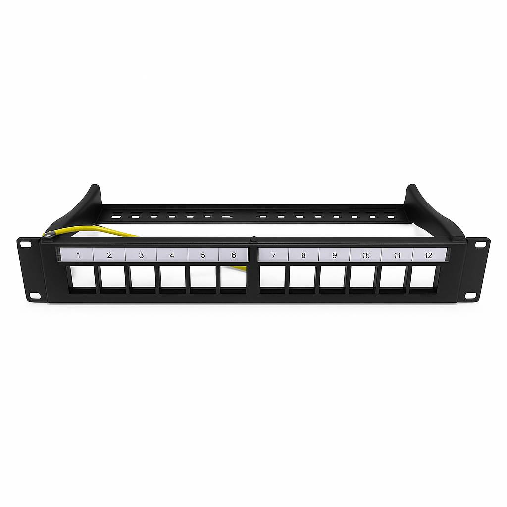 Danicom - 10" STP Keystone Patchpanel - 12 Ports
