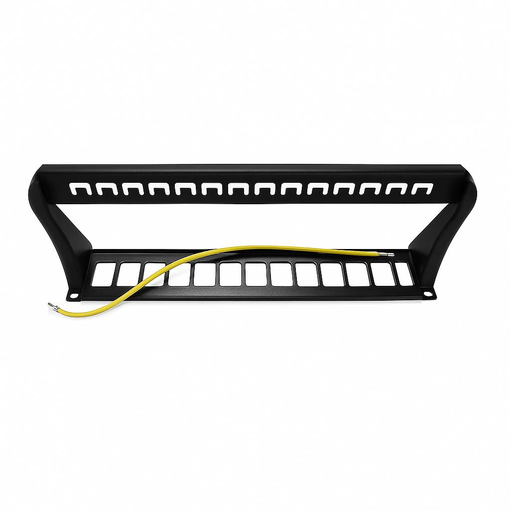 Danicom - 10" STP Keystone Patchpanel - 12 Ports