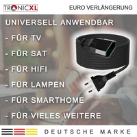 2m Euro Verlängerungskabel Verlängerung Stromkabel schwarz Kabel Power 2m Euro Verlängerungskabel Verlängerung Stromkabel schwarz Kabel Power