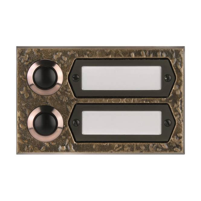 GRO AP Kontaktplatte 55512 ETA 502 G 2fach Bronzeguss Install.Baumaterial Hauskomm/Batt/Sicher