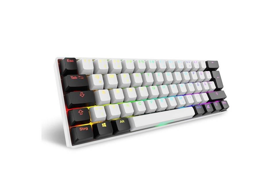 Sharkoon Gaming Tastatur Skiller SGK50S4 Gen2 weiß-gelb RGB
