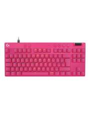 Logitech G PRO X RAPID Tastatur TKL Hintergrundbeleuchtung USB AZERTY Französisch Tastenschalter: Linear pink