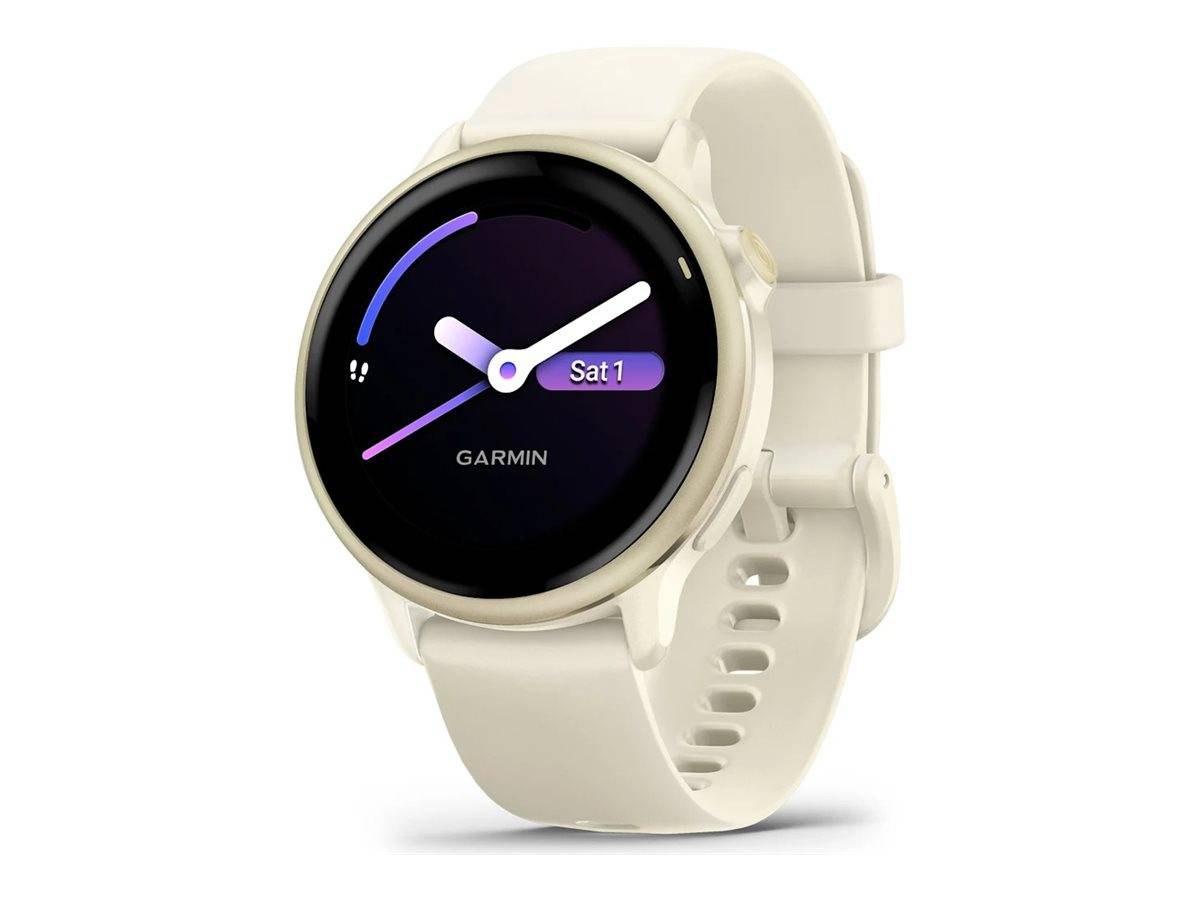 Garmin vívoactive 6 - 42 mm - lunar-gold-anodisiertes Aluminium - intelligente Uhr mit Band - Silikon - Knochen - Handge