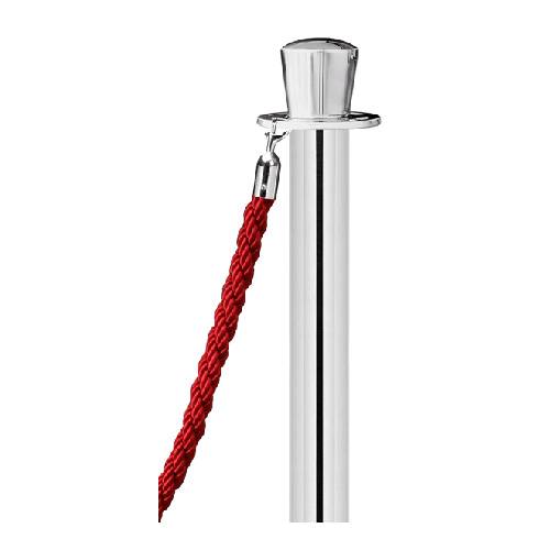 GUIL PST-CT1 - Seil mit Karabinerhaken für Absperrpfosten PST-41 (Länge: 1,50m) - rot